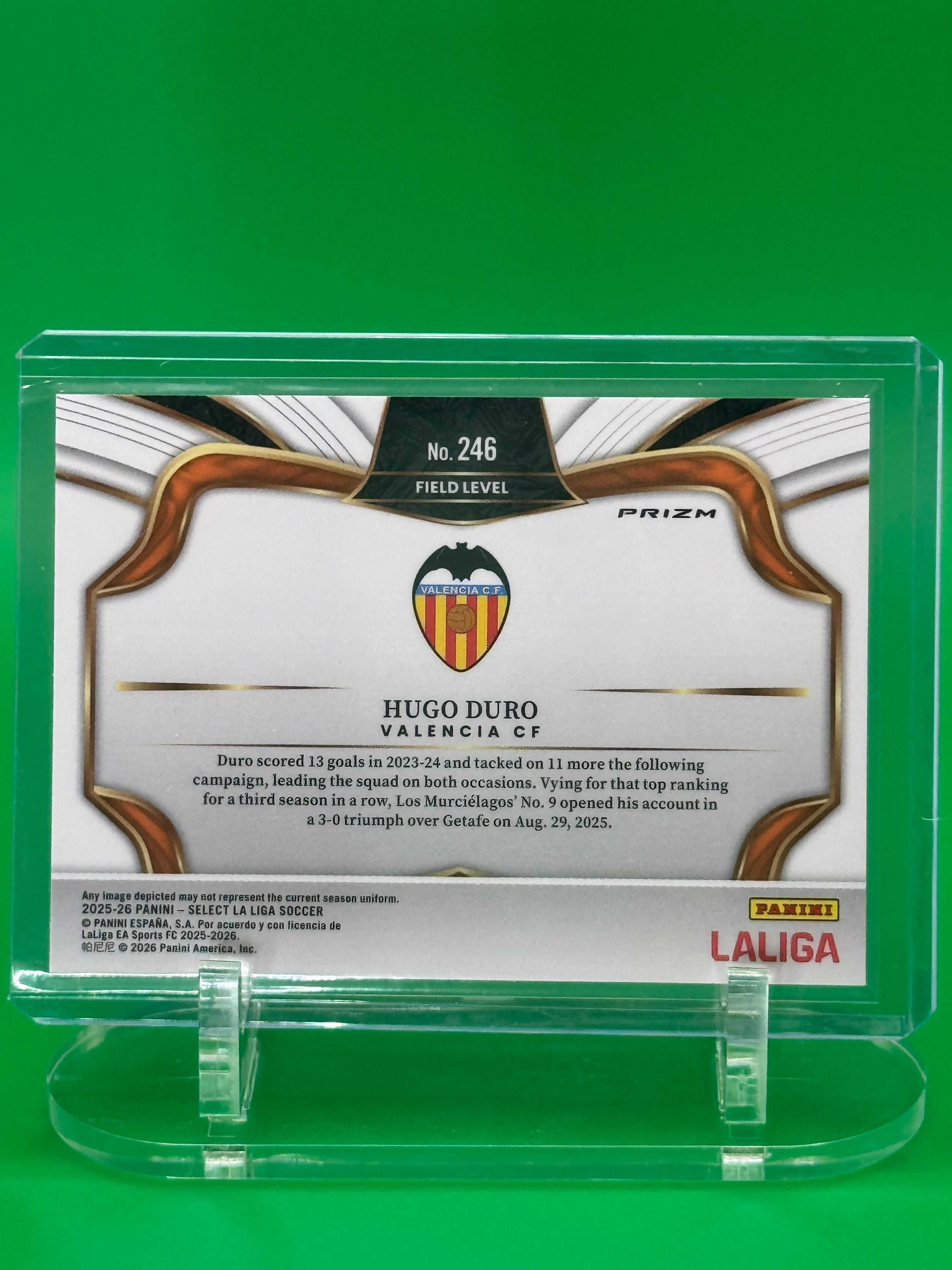 2025-26 Panini Select La Liga White Sparkle Limited Release HUGO DURO Field Level Valencia CF EA Sports FC
