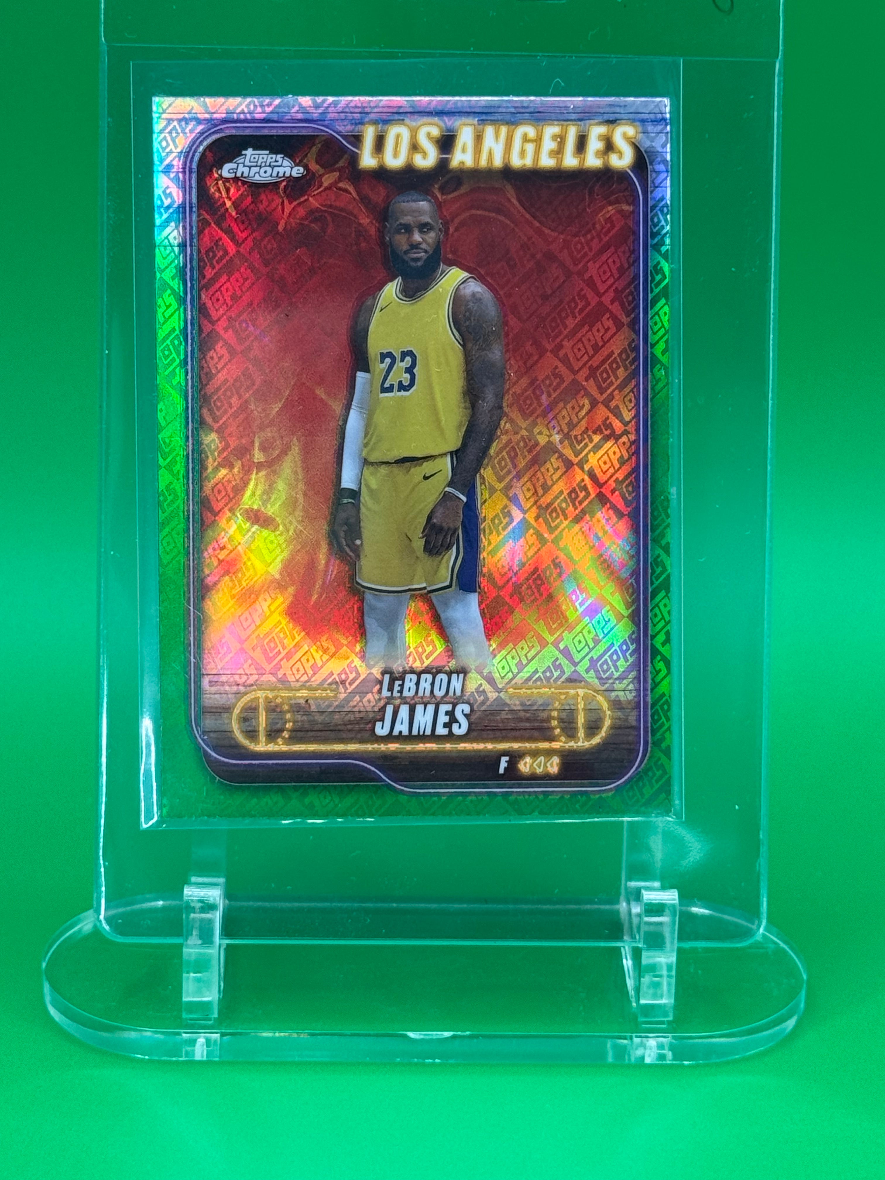 2025 LeBron James Topps Chrome Los Angeles Refractor Lakers NBA Card