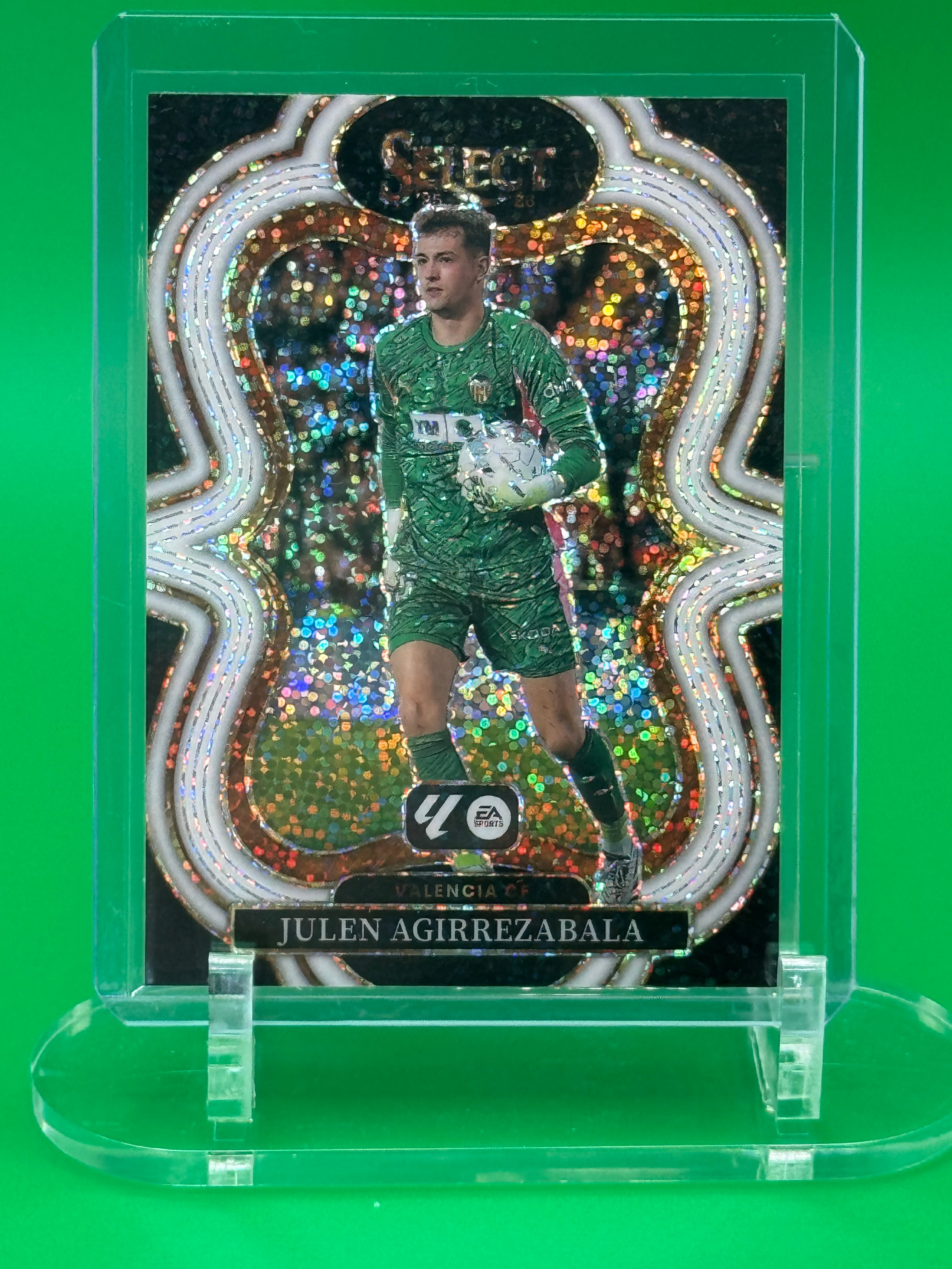 2025-26 Panini Select La Liga White Sparkle Limited Release JULEN AGIRREZABALA Mezzanine Valencia CF EA Sports FC