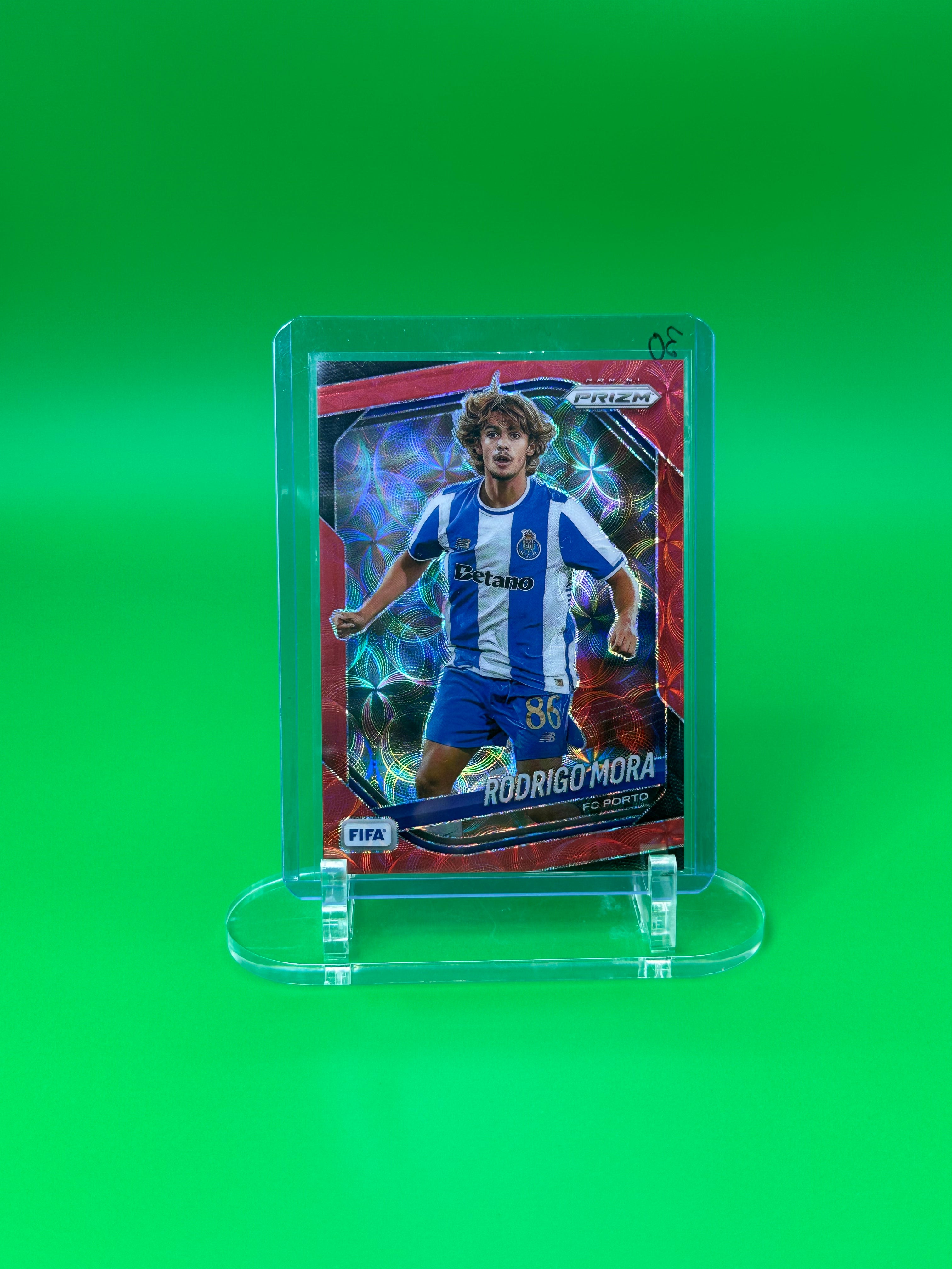 2025-26 Panini Prizm FIFA Rodrigo Mora Red Choice Prizm #/88