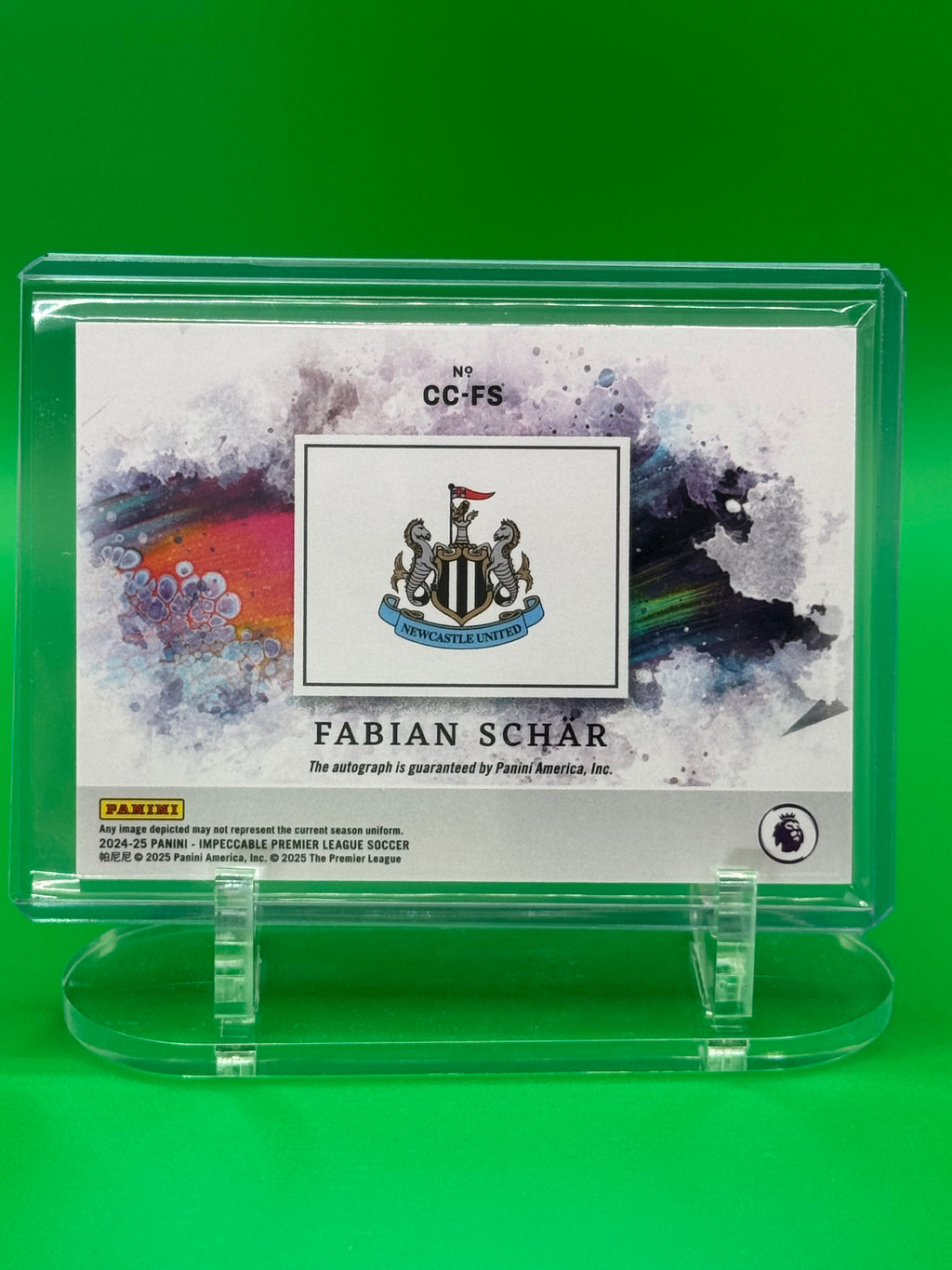 2024-25 Panini Impeccable Soccer Fabian Schär Canvas Creations Auto /99 Newcastle United