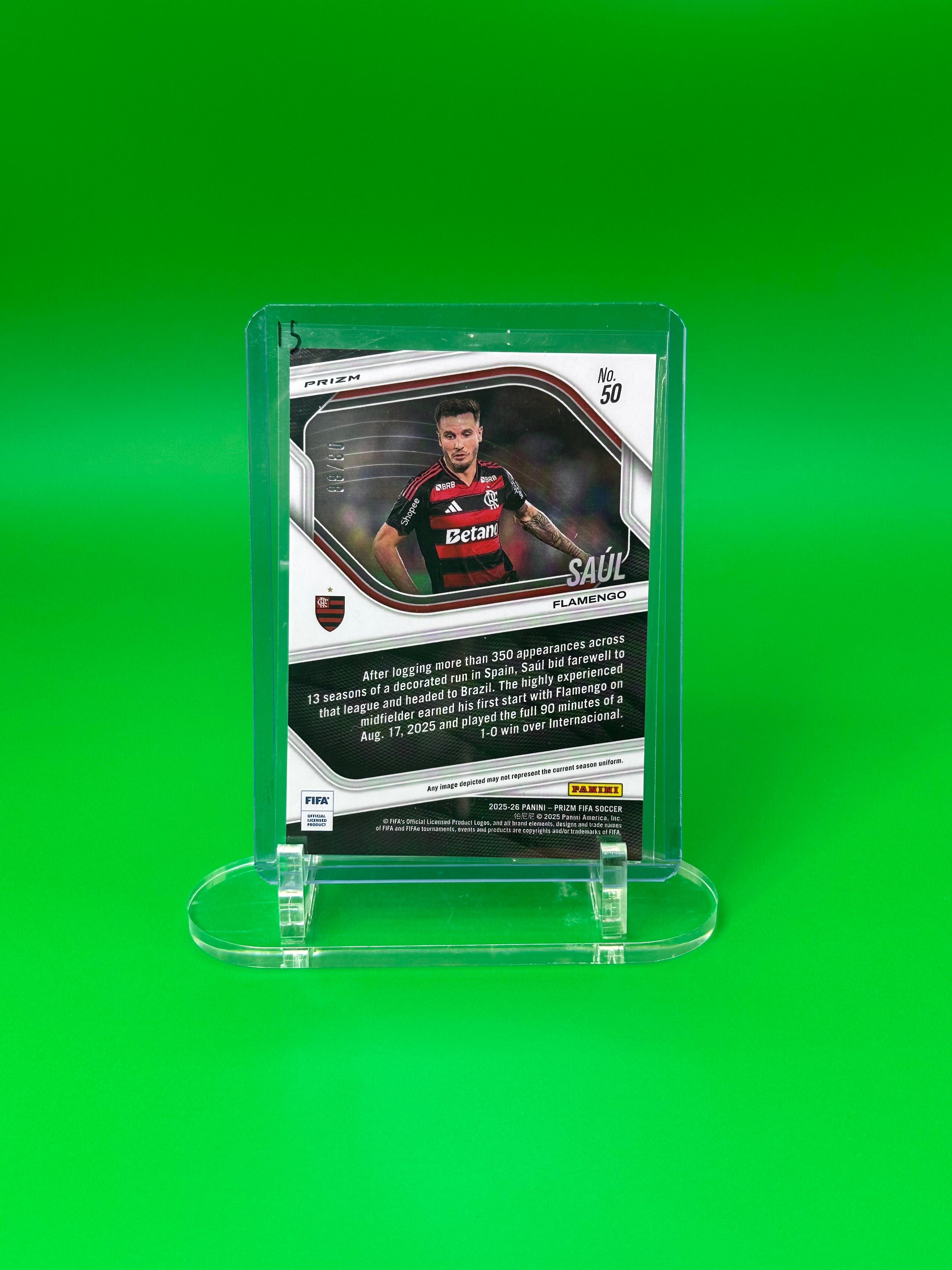 2025-26 Panini Prizm FIFA Saúl Red Choice Prizm #/88