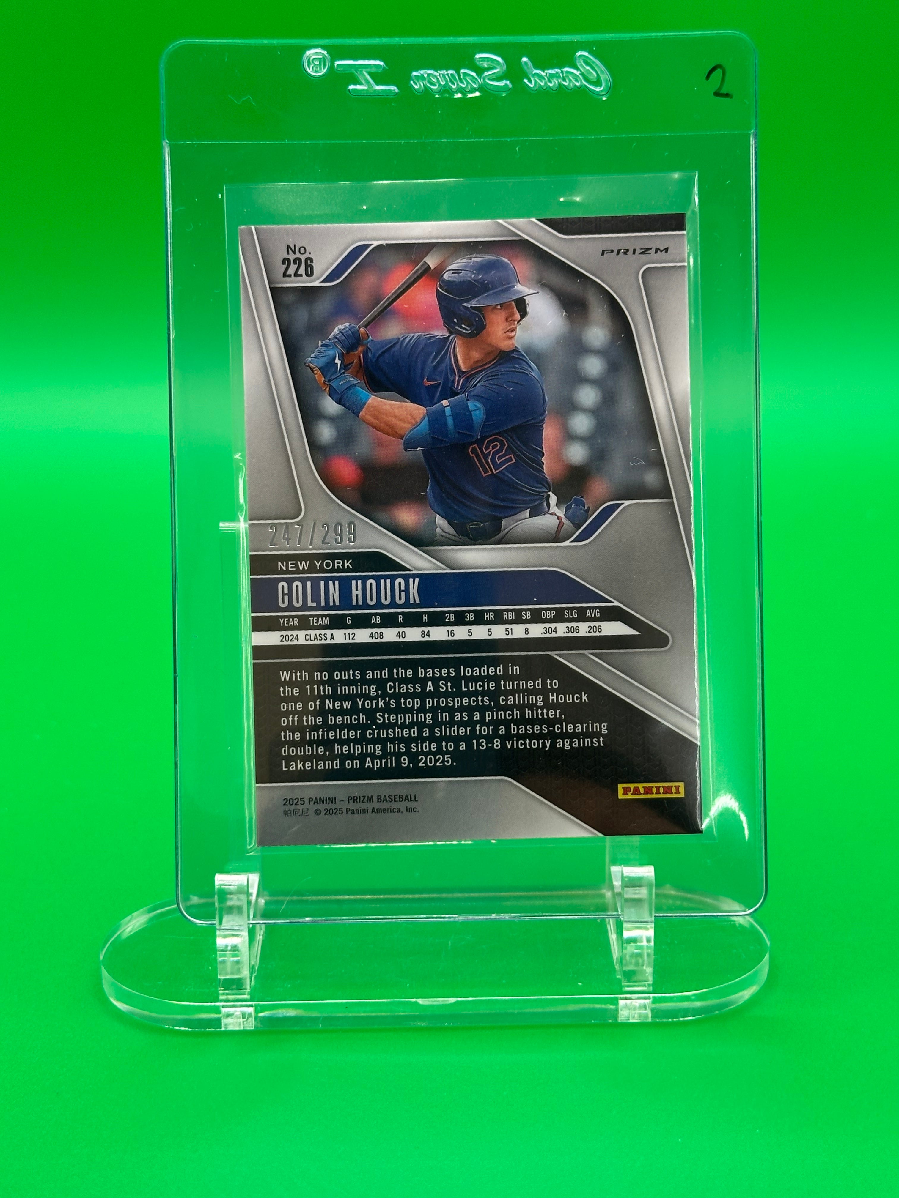 Colin Houck 2025 Panini Prizm Red Refractor #247/299 Baseball Card