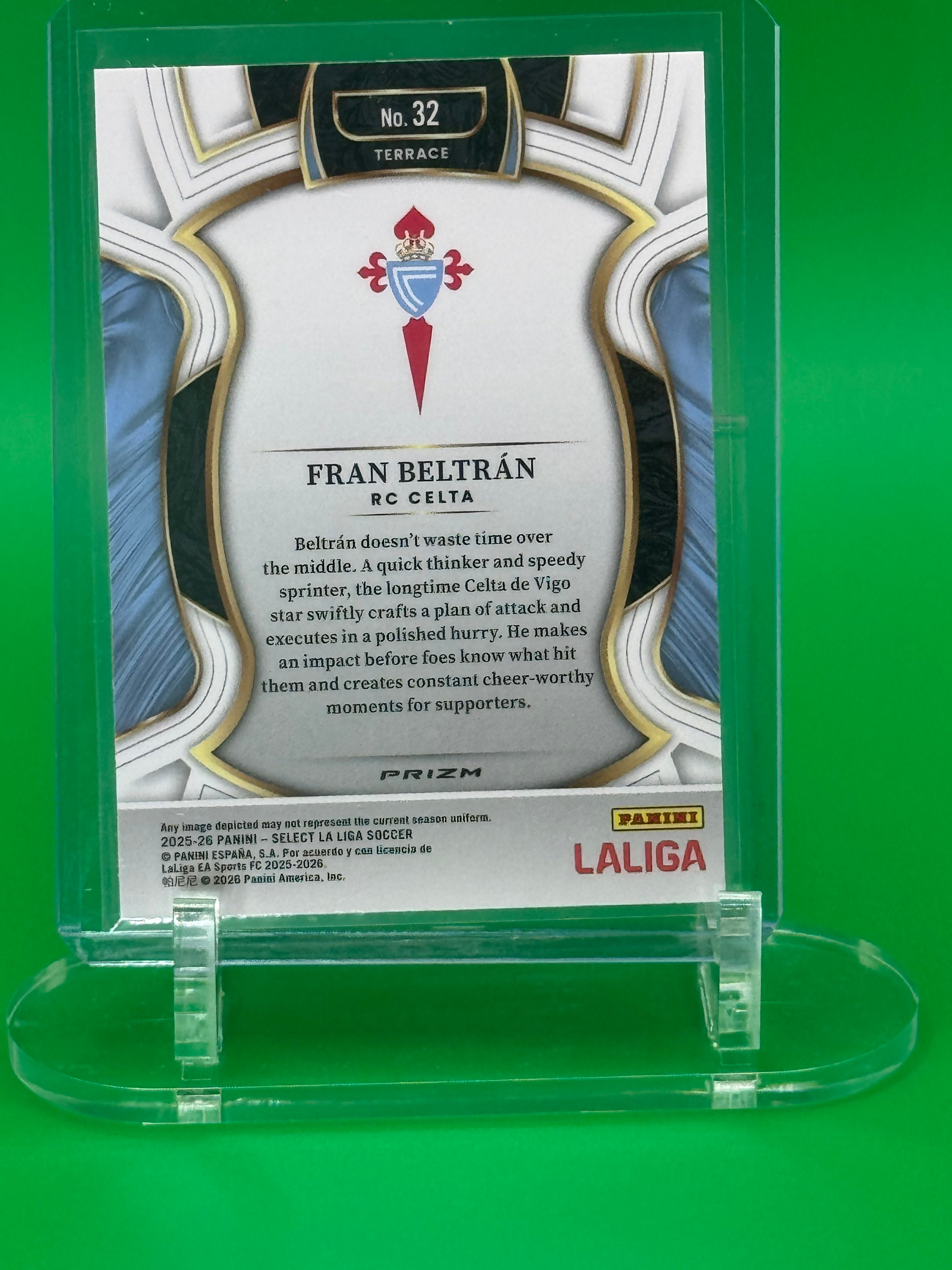 2025-26 Panini La Liga White Sparkle-Limited Release FRAN BELTRÁN Terrace RC Celta EA Sports FC