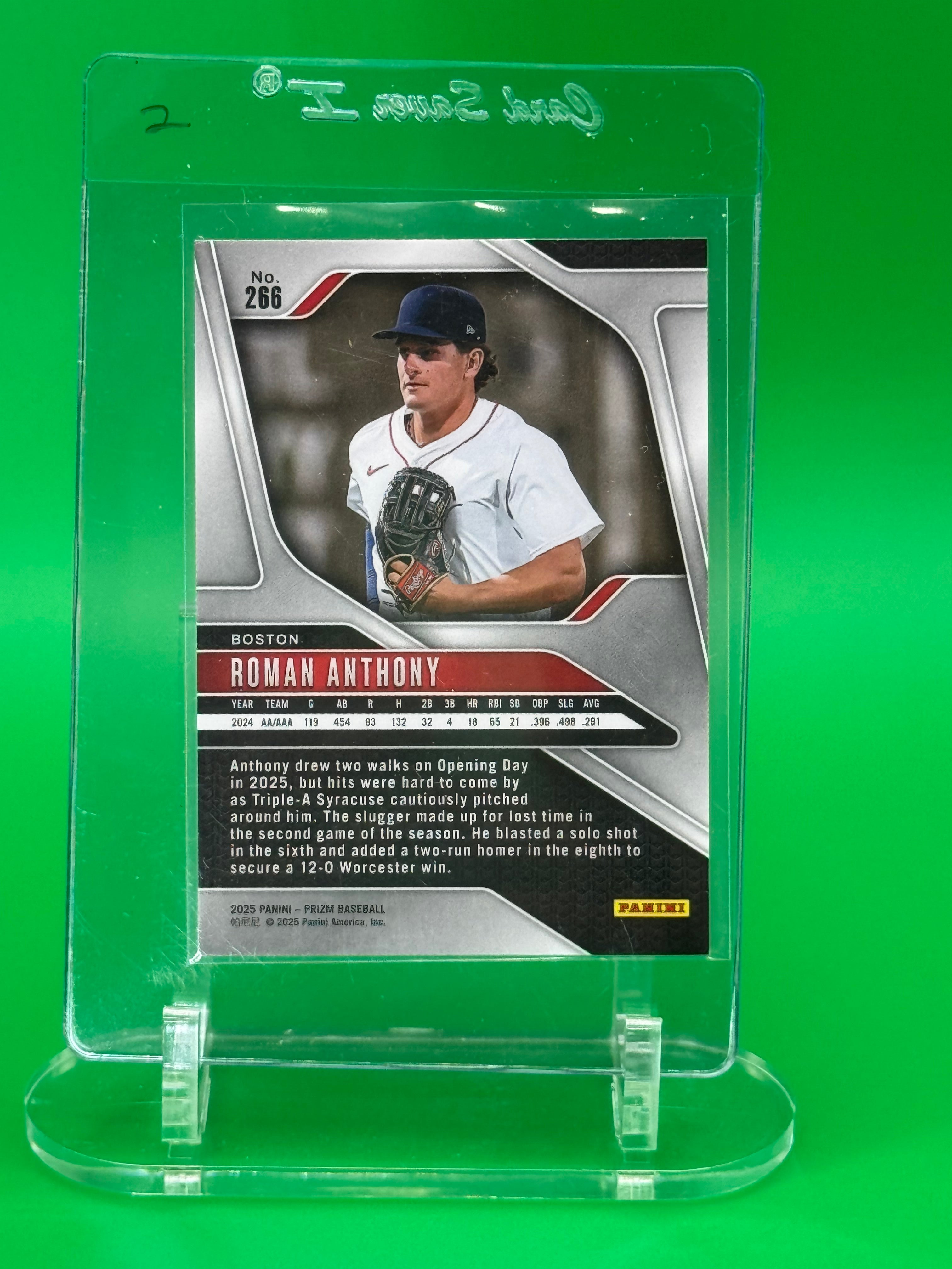 2025 Panini Prizm ROMAN ANTHONY Boston Red Sox Prospect Base Card