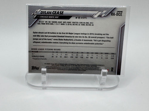 2020 DYLAN CEASE TOPPS CHROME RC AUTO- White Sox