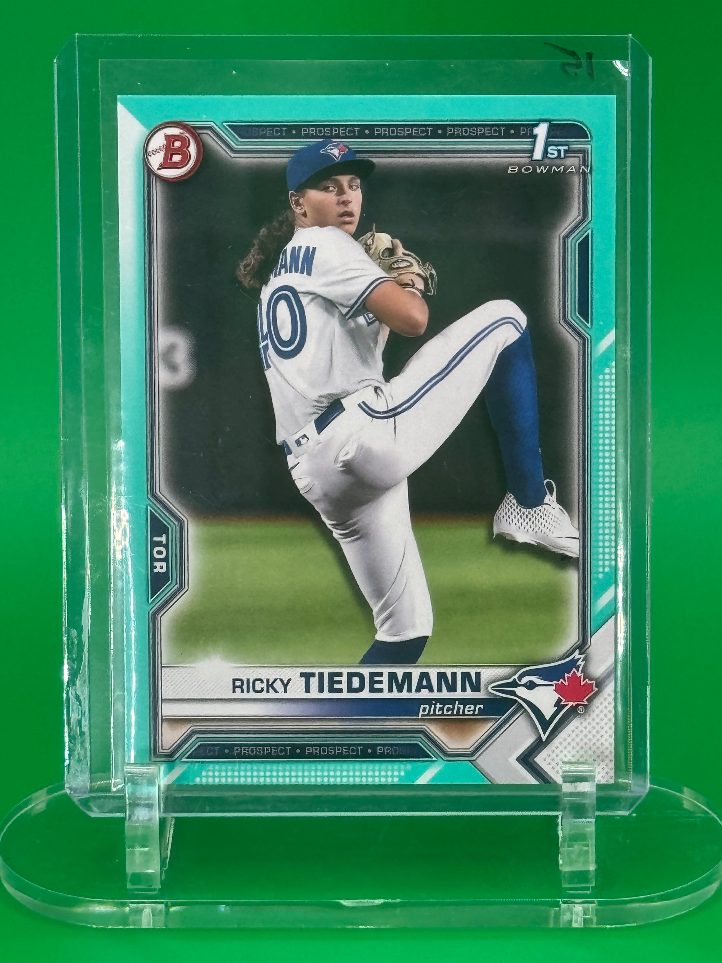20211st Bowman Ricky Tiedemann Green Parallel #31 Toronto Blue Jays 141/199