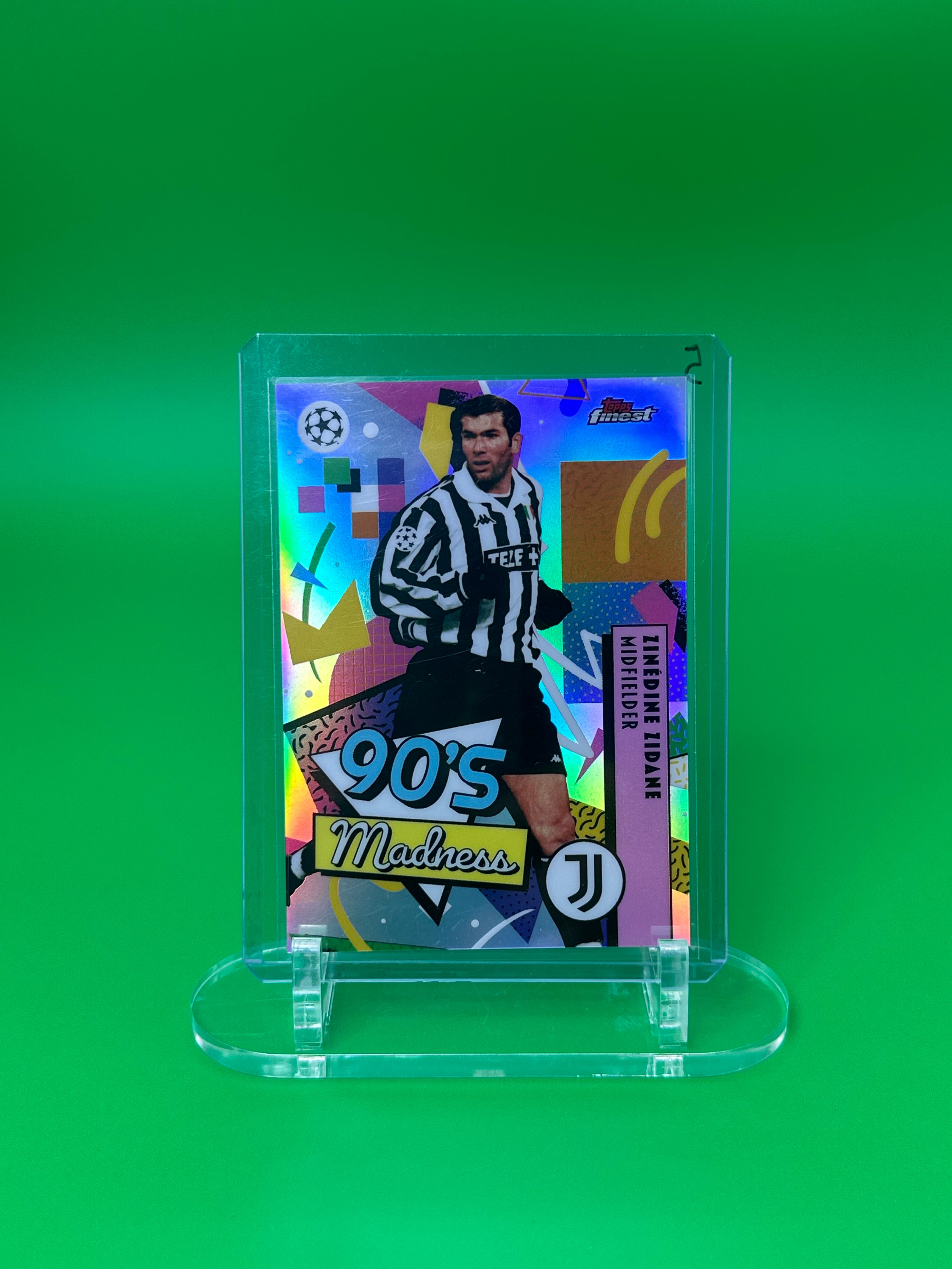 2025-26 Topps Finest UEFA Zinedine Zidane 90's Madness Refractor