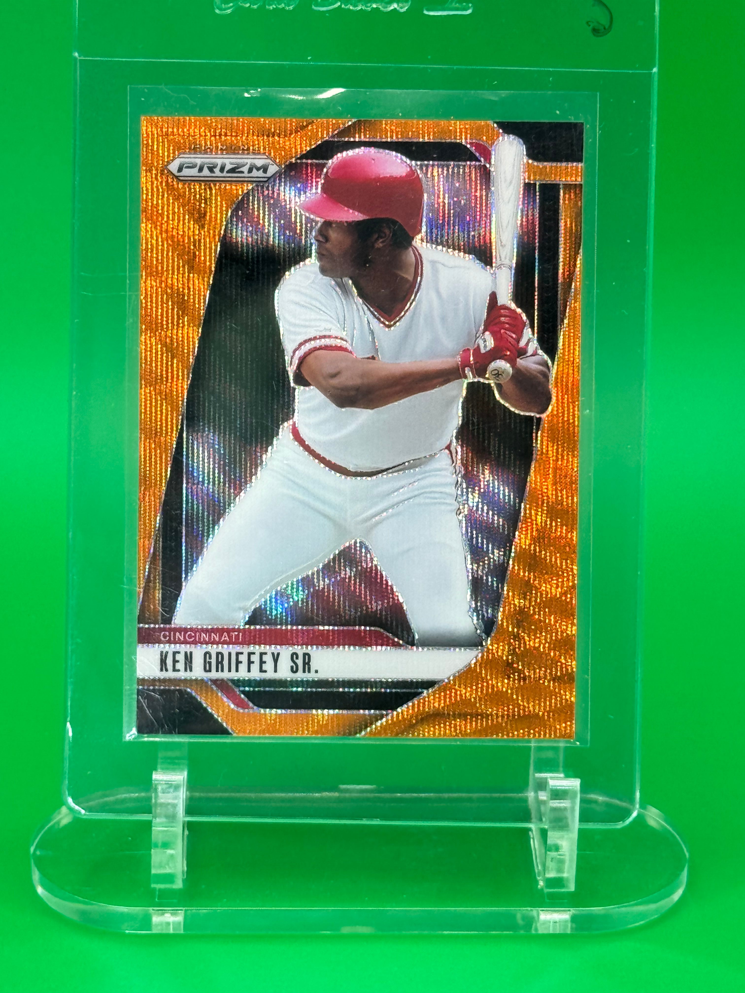 2025 Panini Prizm KEN GRIFFEY SR Orange Prizm /49 Cincinnati Reds