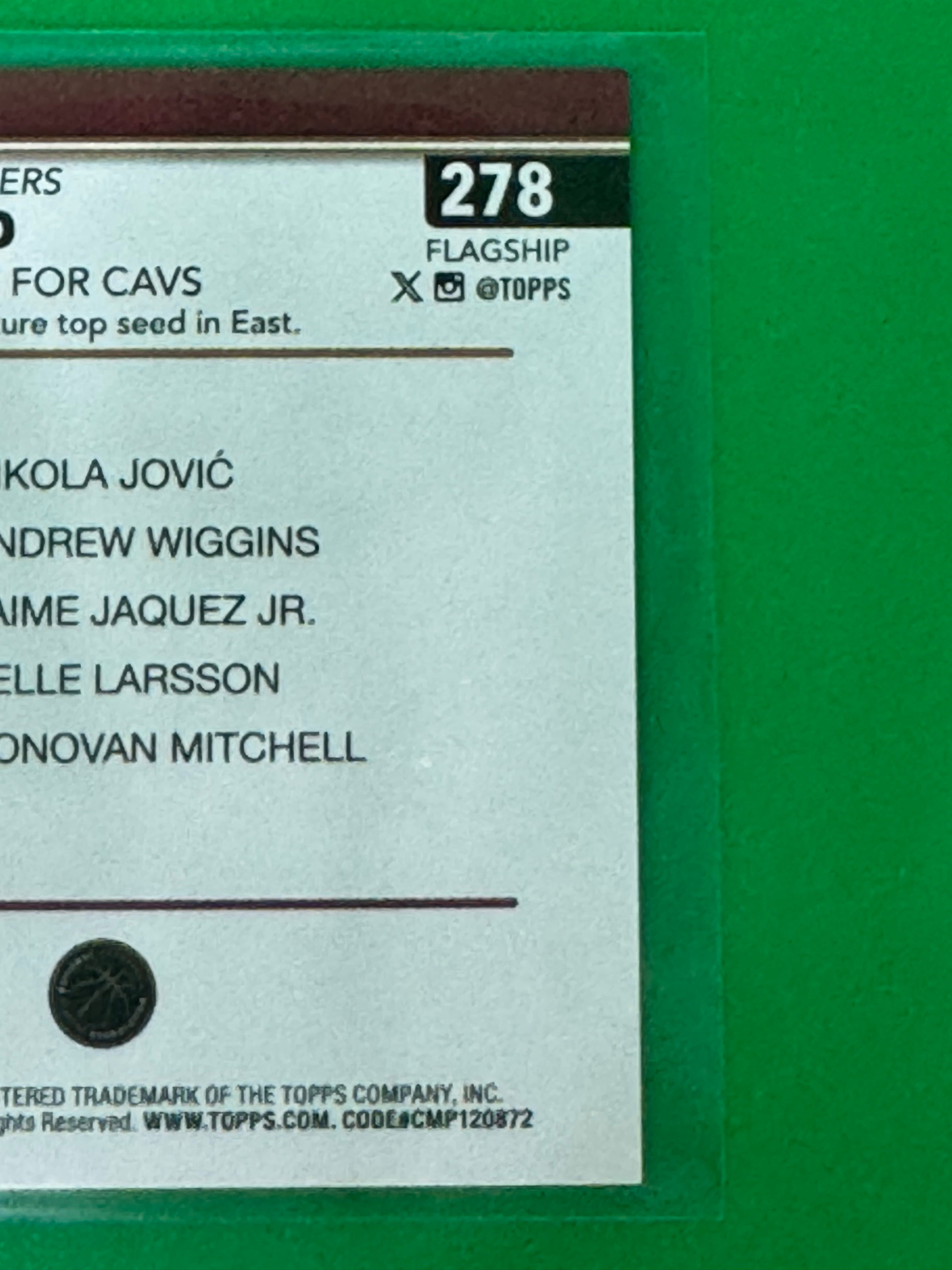 2025 Topps Cleveland Cavaliers “FOR THE LAND” GOLD 1/1 Mitchell/Allen NBA