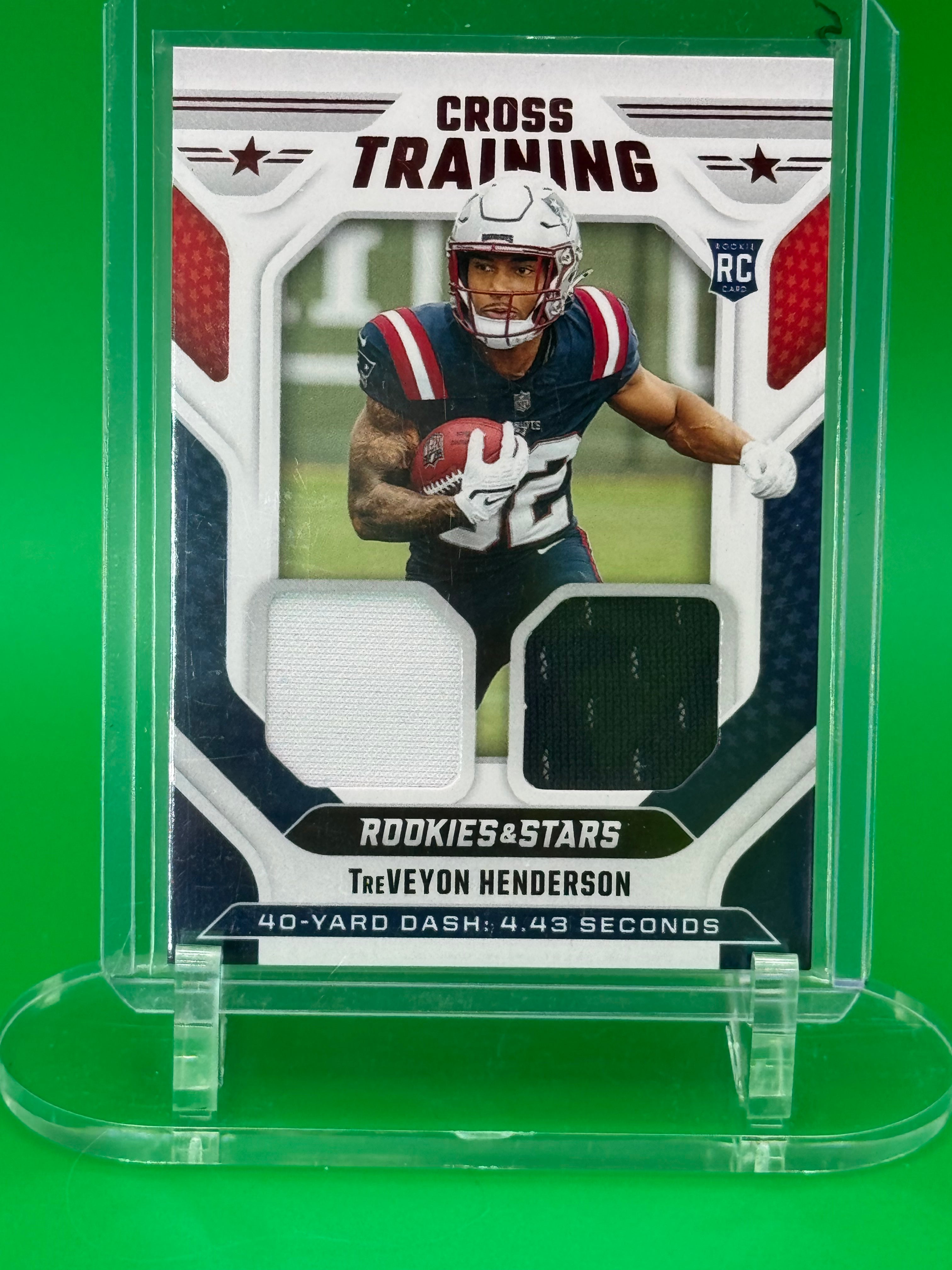 2025 Panini Rookie & Stars TreVeyon Henderson Cross Training Dual Patch Rookie RC