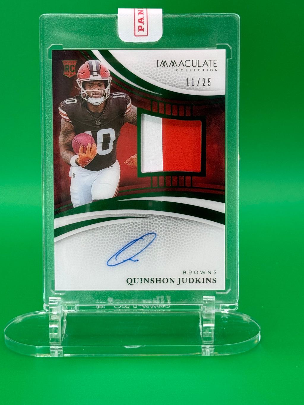 2025 Panini Immaculate Collection Quinshon Judkins Rookie Patch Auto #11/25