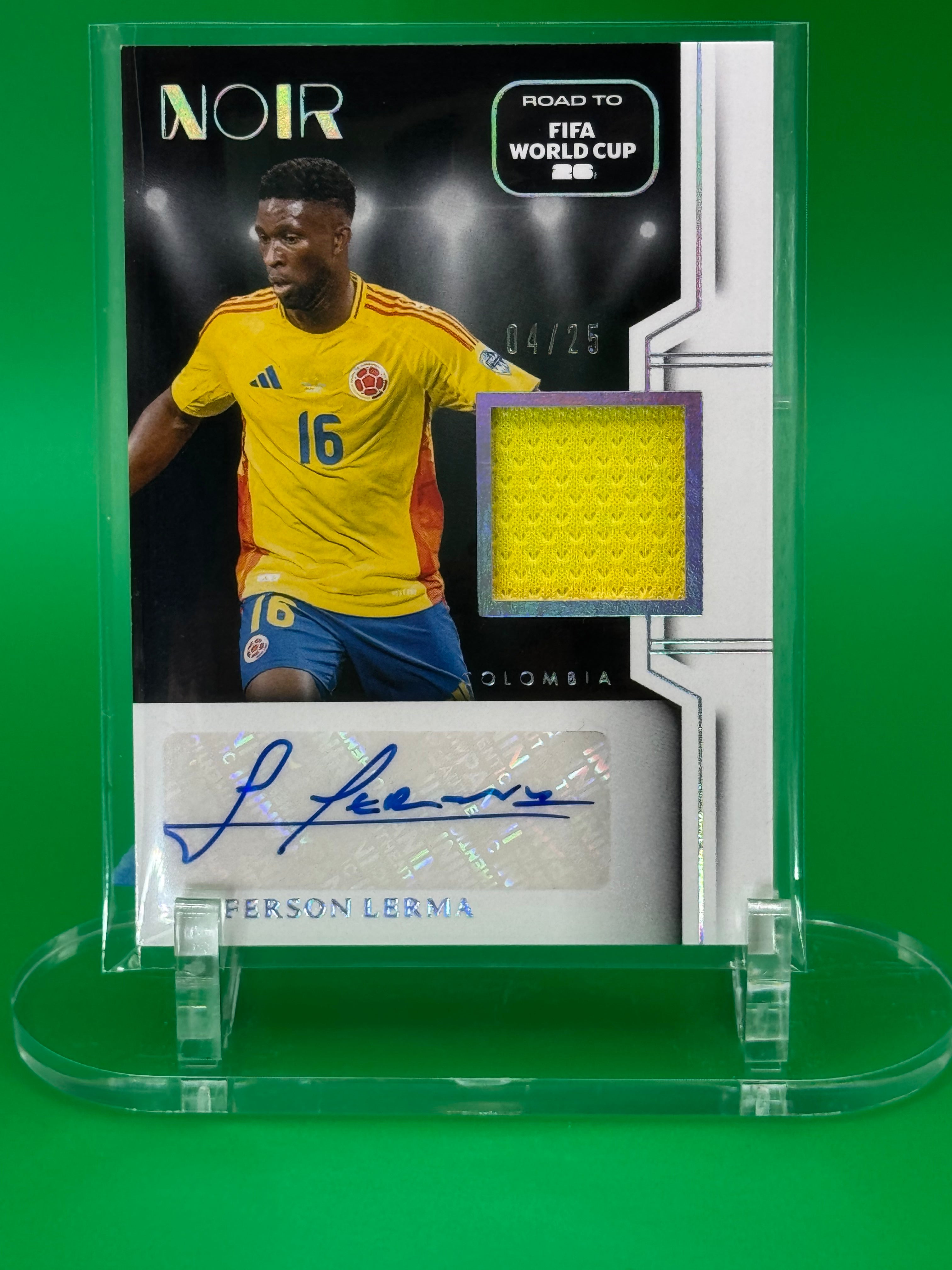 JEFFERSON LERMA 2025 PANINI NOIR PATCH AUTO 04/25 COLOMBIA