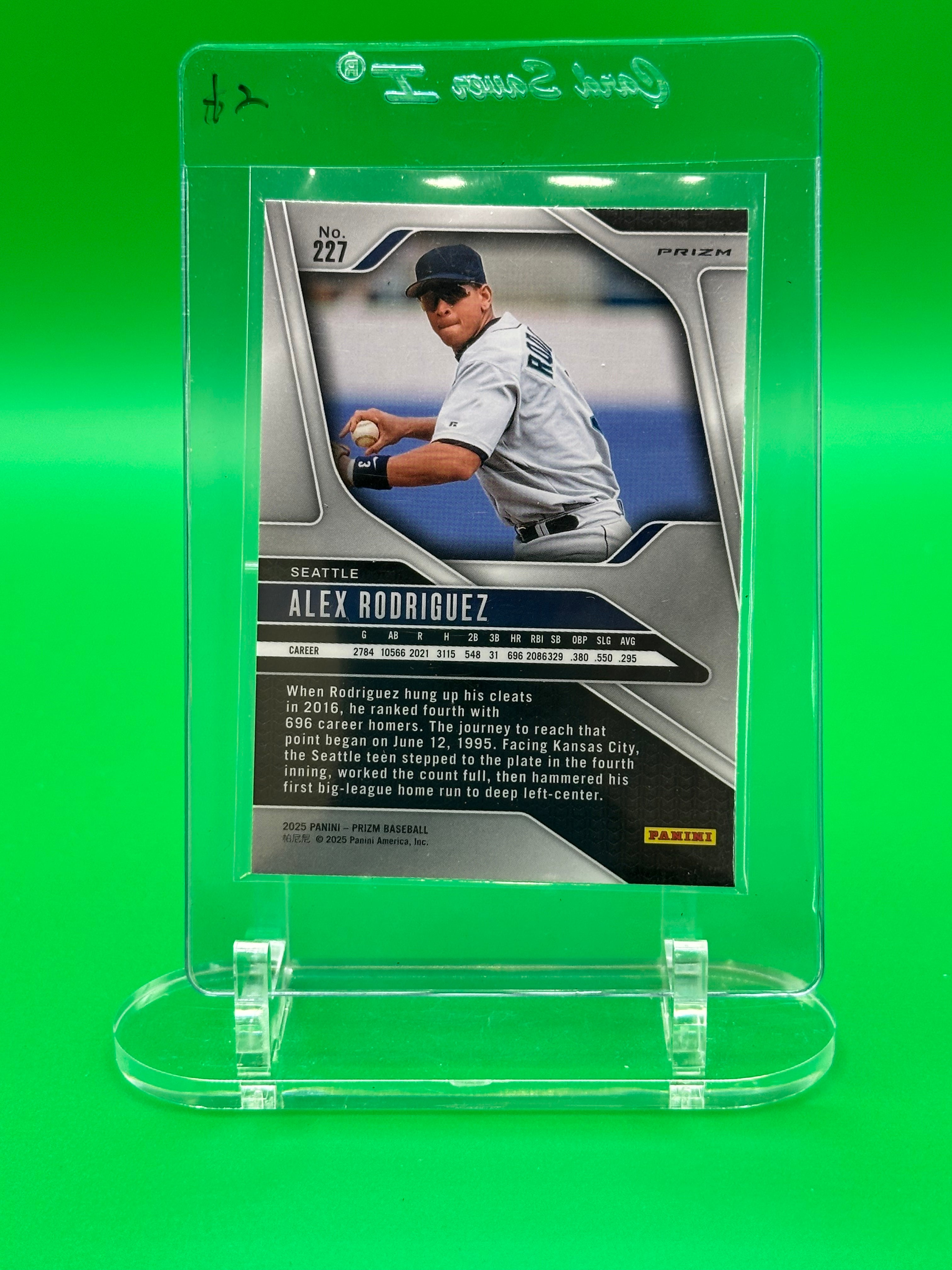 Alex Rodriguez 2025 Panini Prizm Refractor Baseball Card