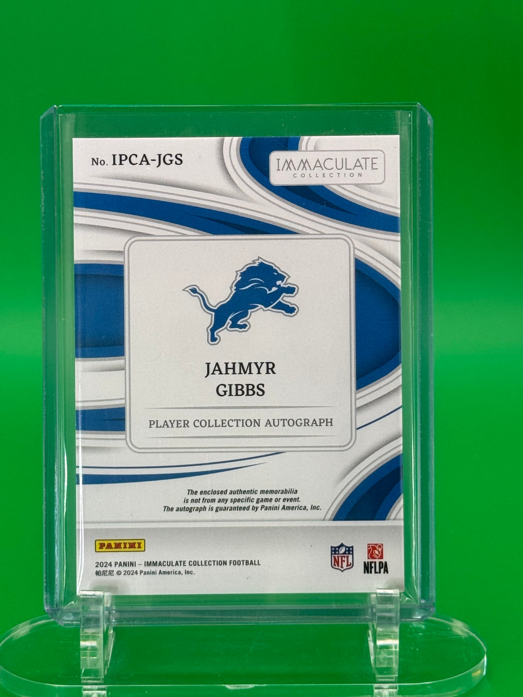 2024 Panini Immaculate Collection Jahmyr Gibbs Auto Triple Patch #98/99 Detroit Lions