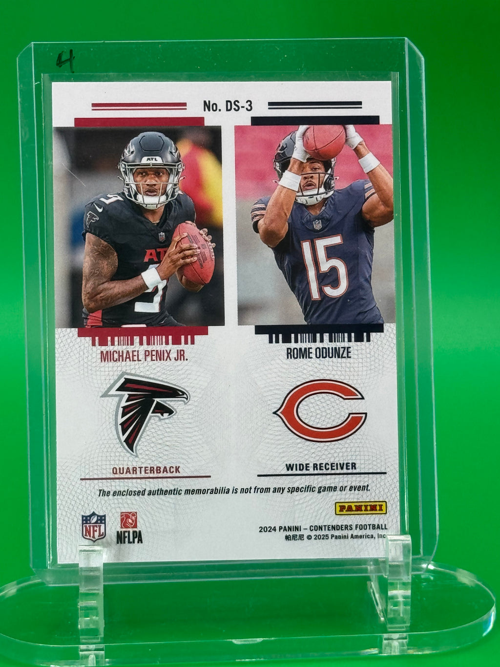 2024 Panini Contenders Rookie Ticket Michael Penix Jr. Rome Odunze Dual Rookie Patch