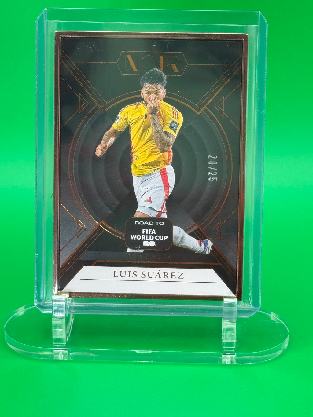 LUIS SUAREZ 2025 PANINI NOIR COPPER PARALLEL 20/25 COLOMBIA