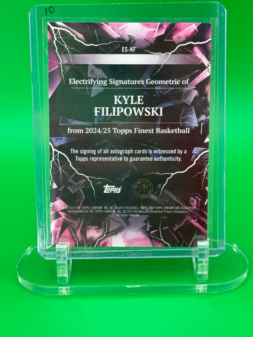 2024-25 Topps Finest Kyle Filipowski Auto Blue Refractor 57/99 Utah Jazz Rookie