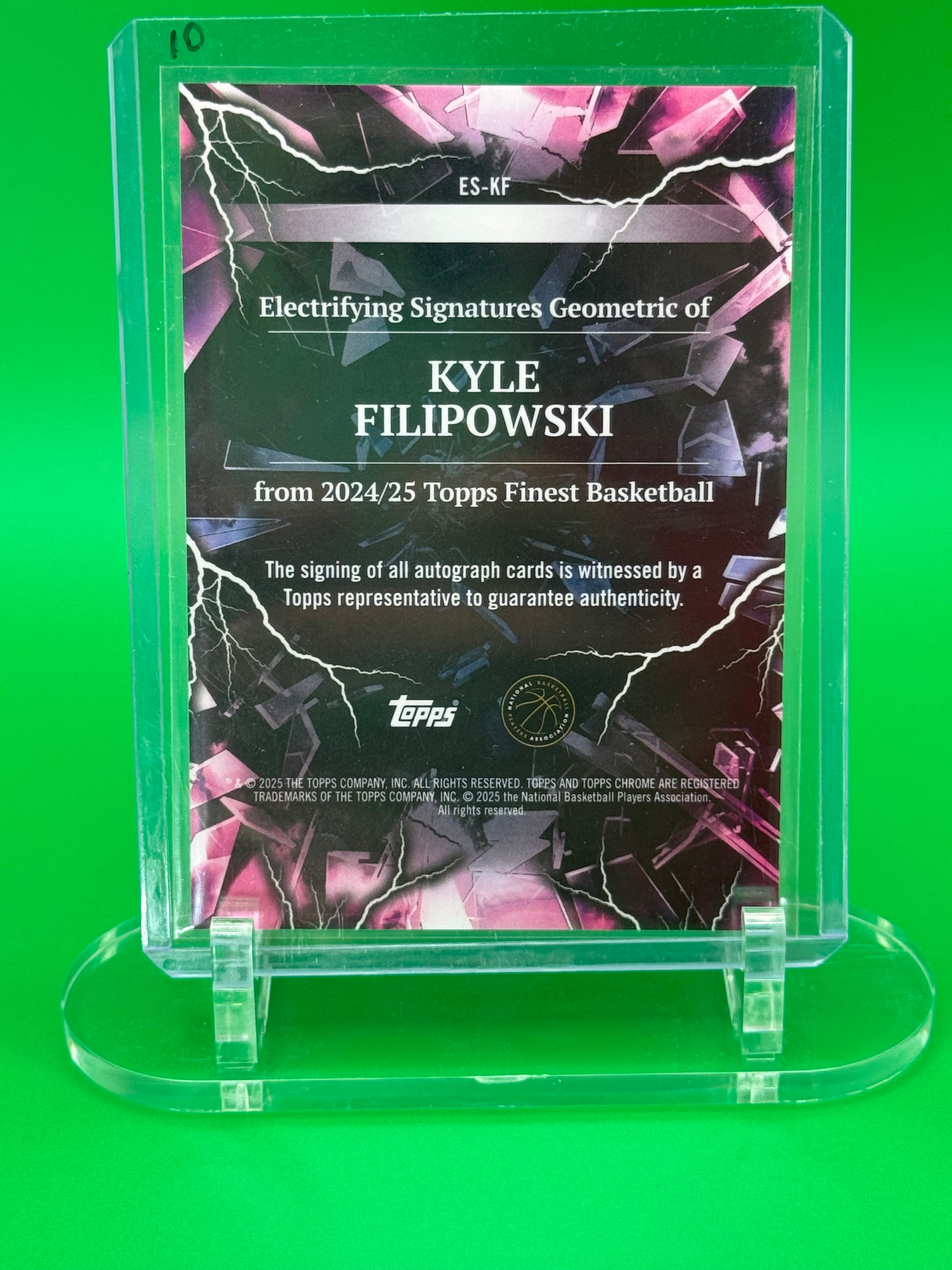 2024-25 Topps Finest Kyle Filipowski Auto Blue Refractor 57/99 Utah Jazz Rookie