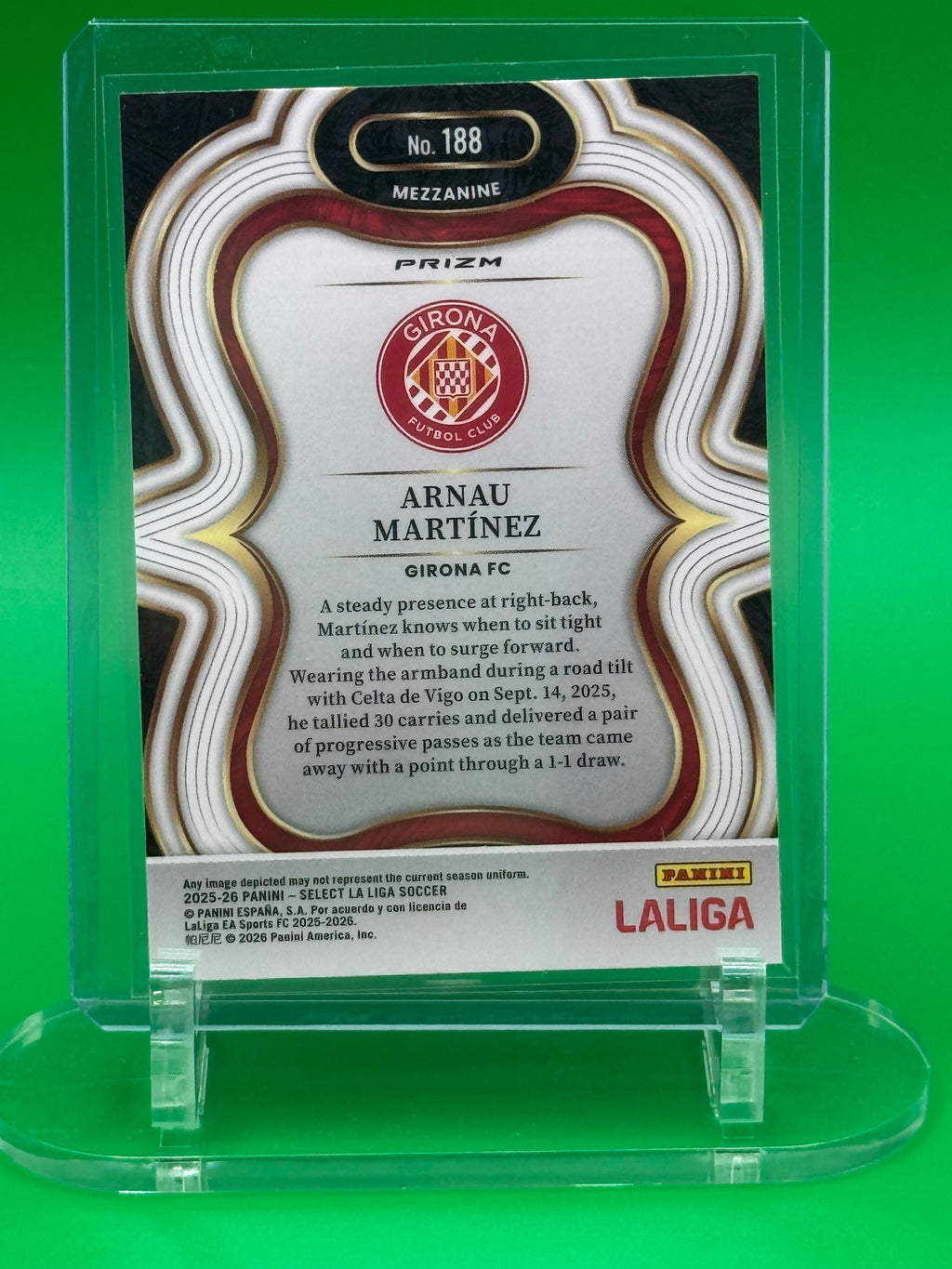 2025-26 Panini Select La Liga White Sparkle-Limited Release ARNÁU MARTÍNEZ Mezzanine  Girona CF