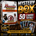 2021 Bowman Draft Mystery Box | 50 Cards + Bonus Cards | 1st Bowman & Chrome Prospects | Baseball Cards