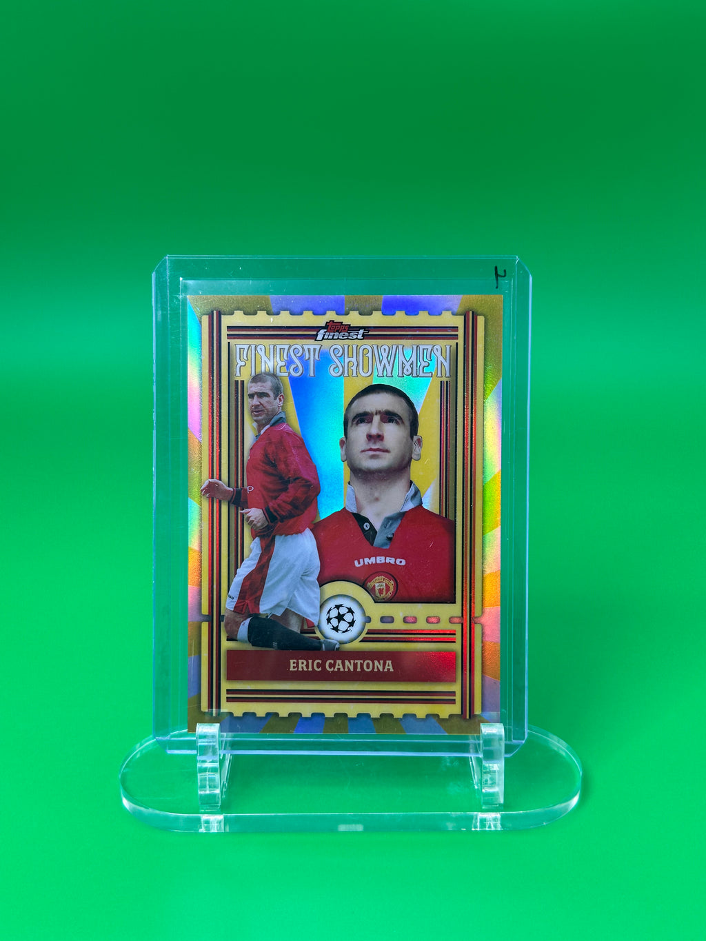 2025-26 Topps Finest UEFA Eric Cantona Finest Showmen Refractor