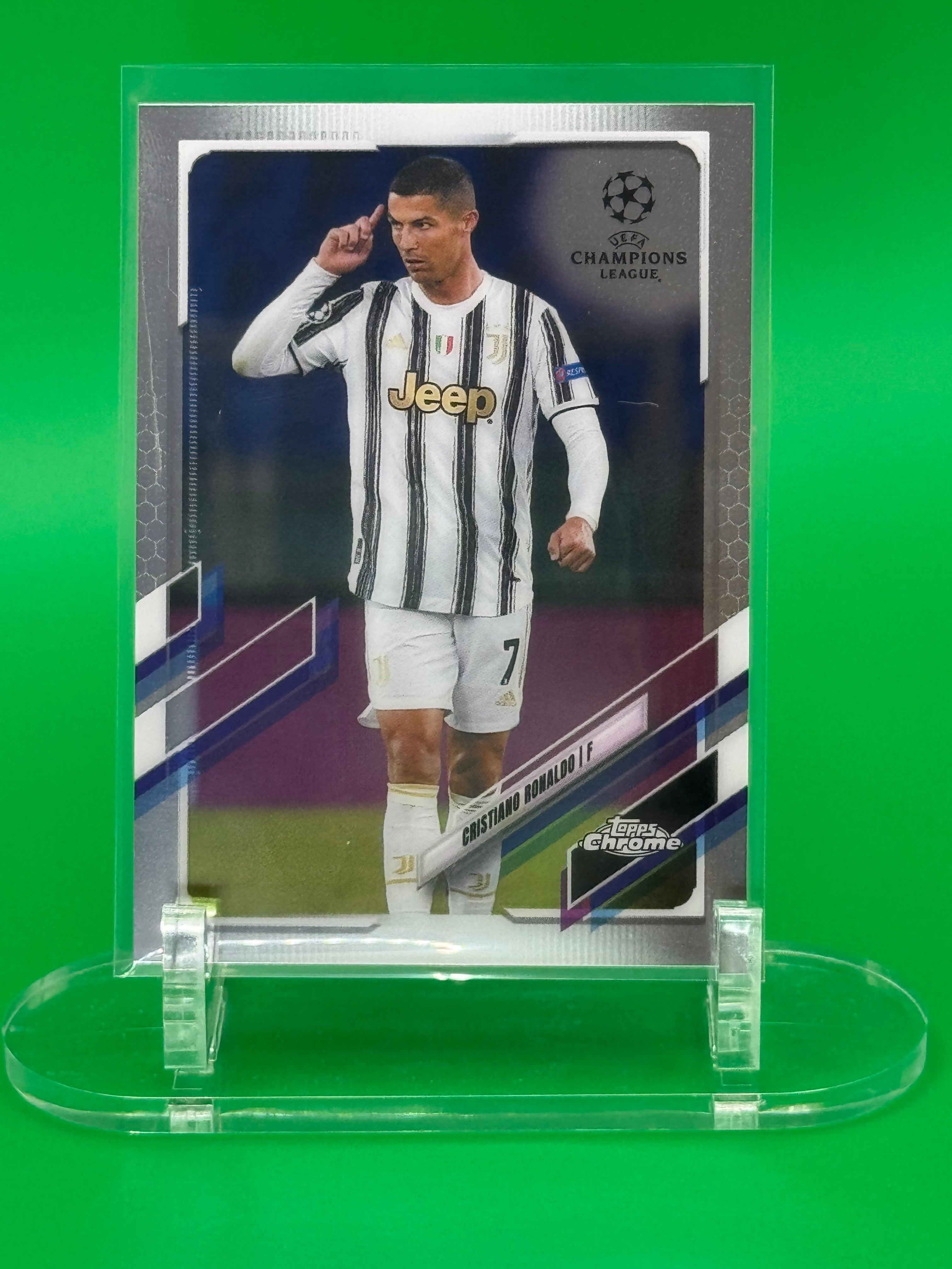 2021 Topps Chrome UEFA Champions League Cristiano Ronaldo Base Card Juventus
