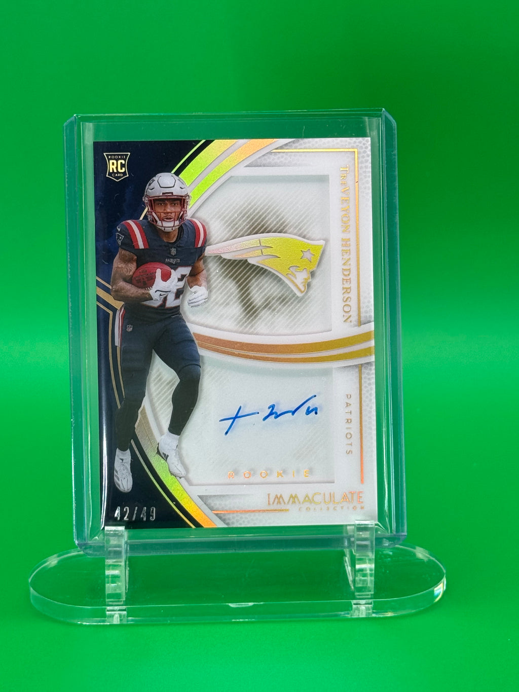 2024 Panini Immaculate Collection TreVeyon Henderson Auto Patch #42/49