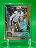 2025 Bowman Chrome University Boubacar Traore Gold Refractor #6/50 Notre Dame Fighting Irish
