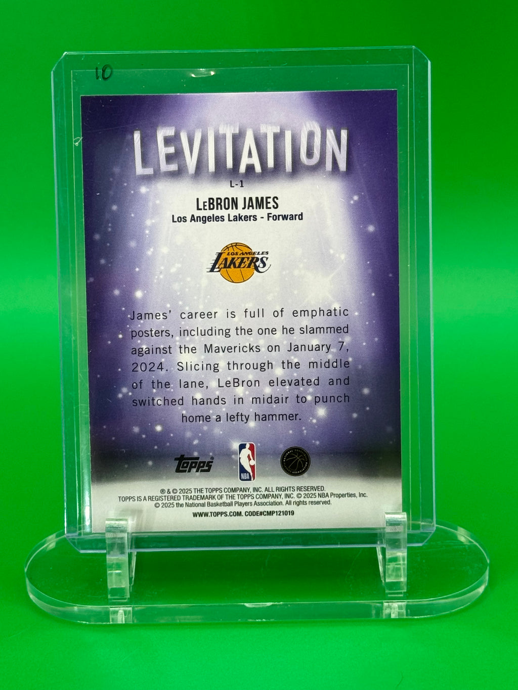 2024-25 Topps Levitation LeBron James Los Angeles Lakers