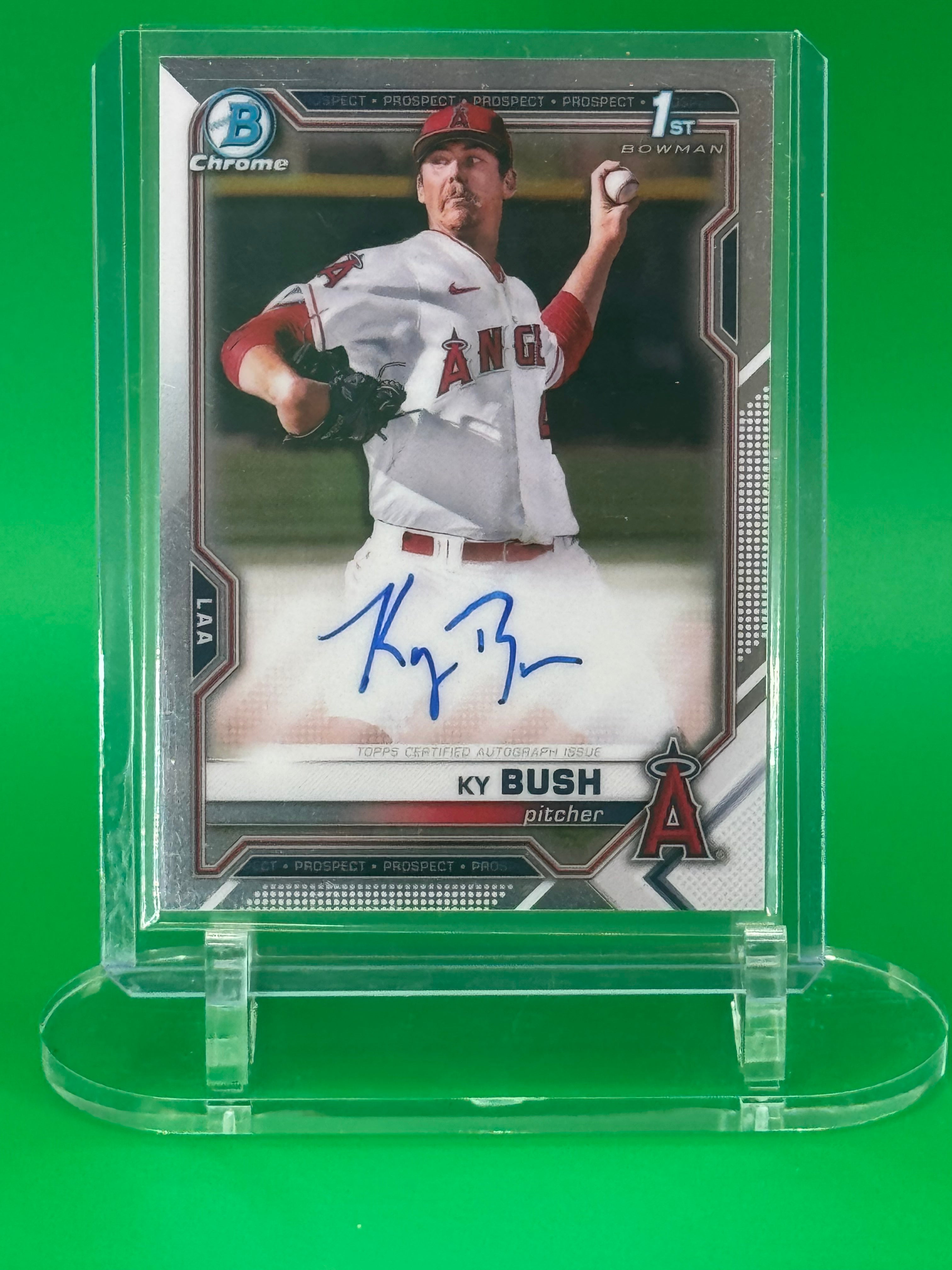 2021 Bowman Chrome Ky Bush First Bowman Auto Los Angeles Angels