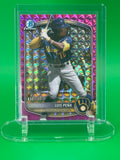 2025 Bowman Chrome Luis Pena Pink Refractor #159/299 Milwaukee Brewers