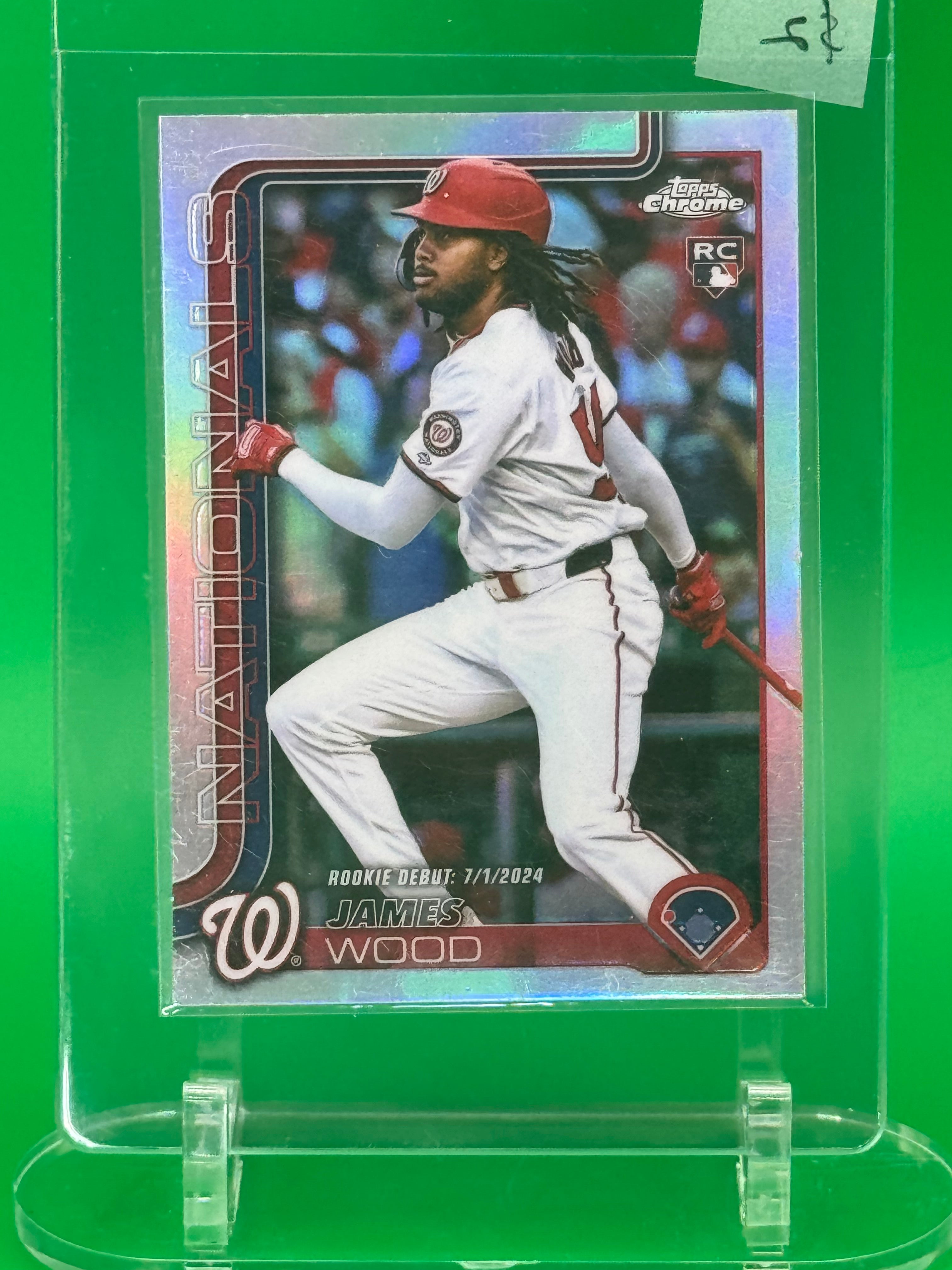 2025 Topps Chrome James Wood Rookie Refractor Washington Nationals