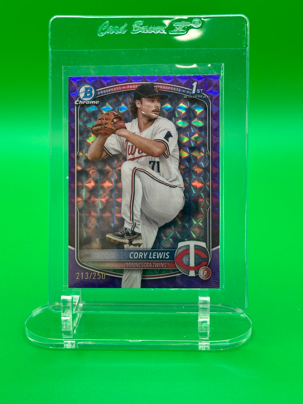 Cory Lewis 2025 Bowman Chrome 1st Purple Refractor #213/250 Baseball Card