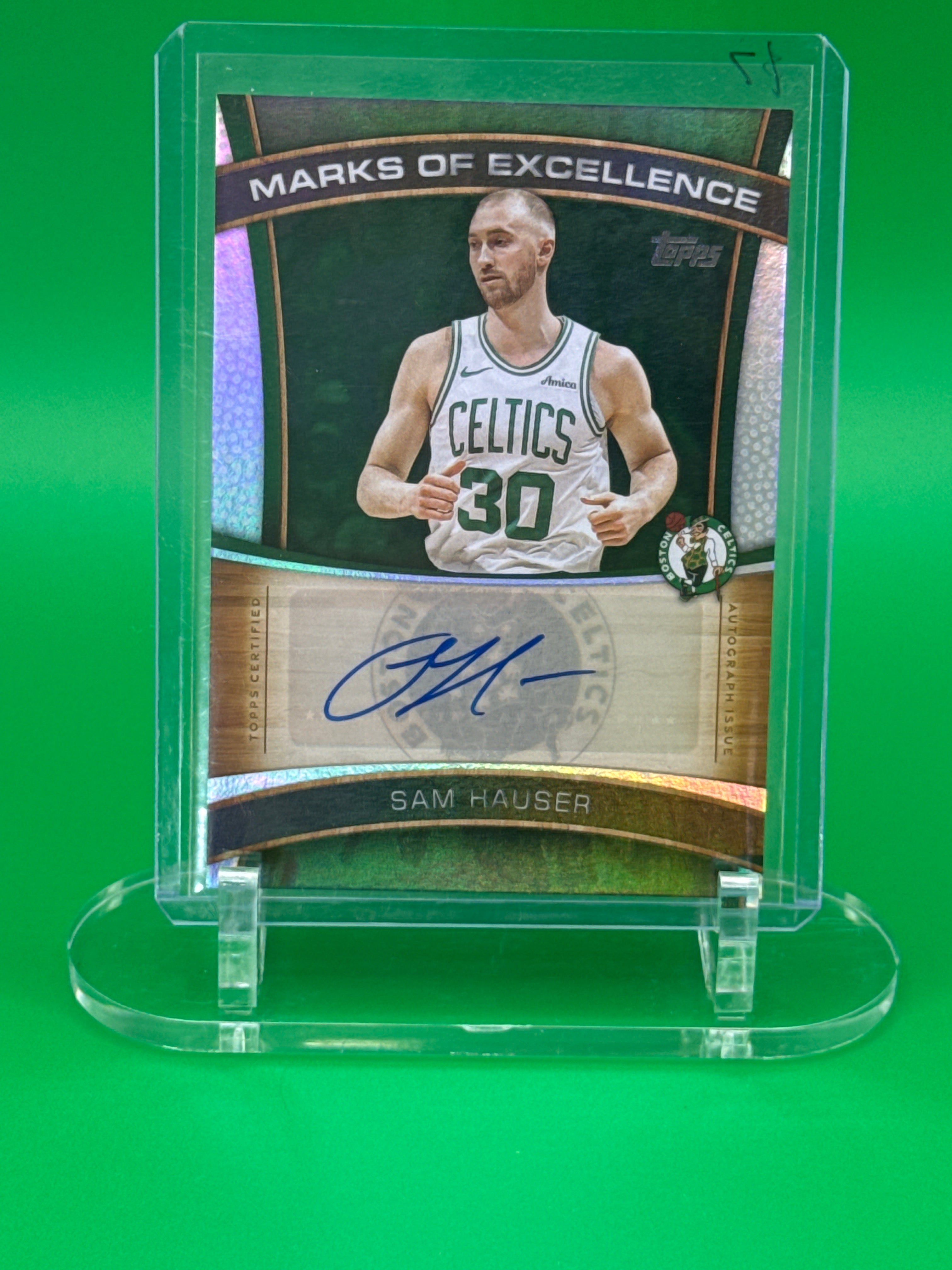 2024-25 Topps Marks of Excellence Sam Hauser Auto Boston Celtics