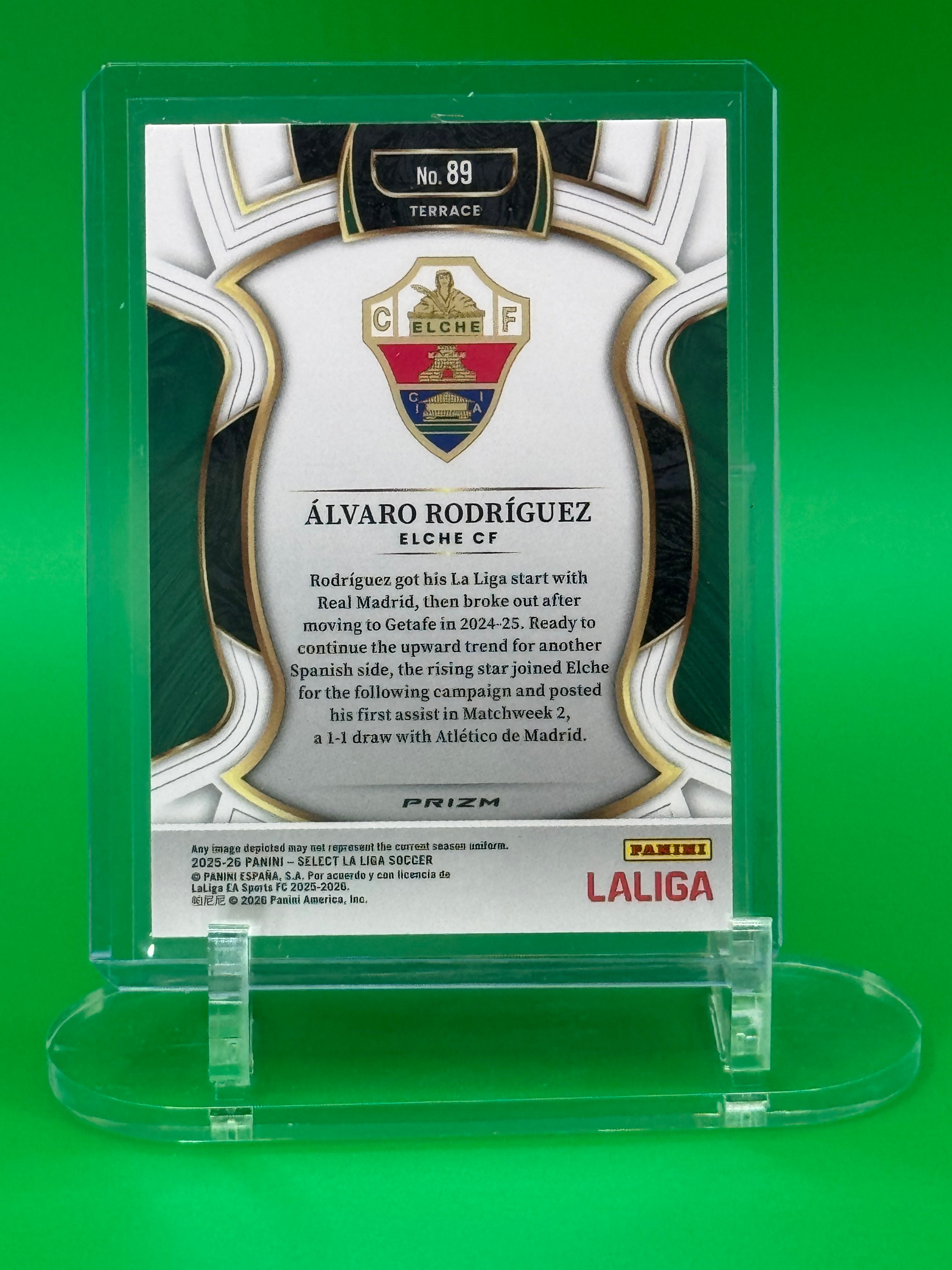 2025-26 Panini La Liga White Sparkle-Limited Release  ÁLVARO RODRÍGUEZ RC Terrace Elche CF