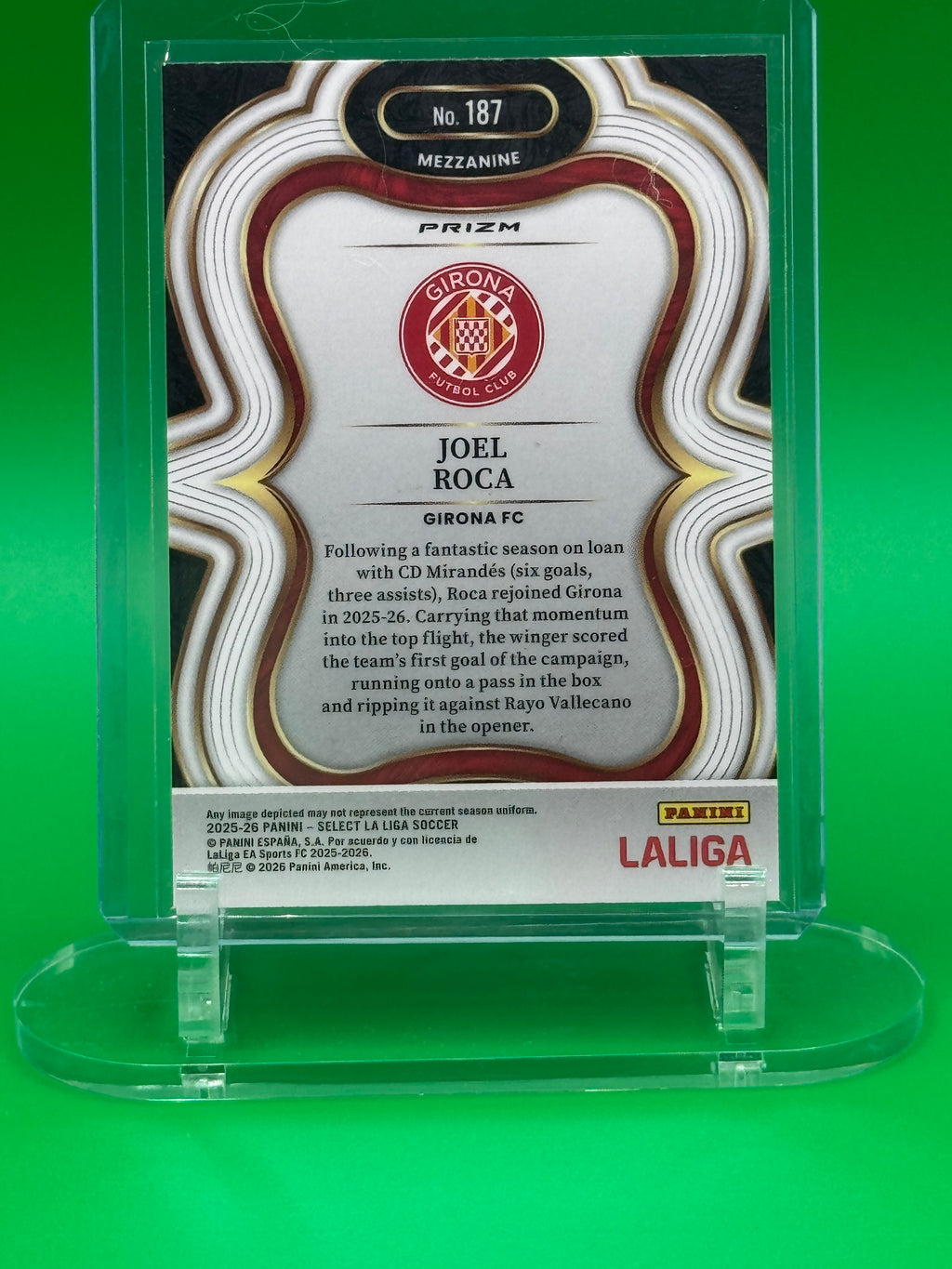 2025-26 Panini Select La Liga White Sparkle -Limited Release JOEL ROCA RC Mezzanine Rookie Girona CF