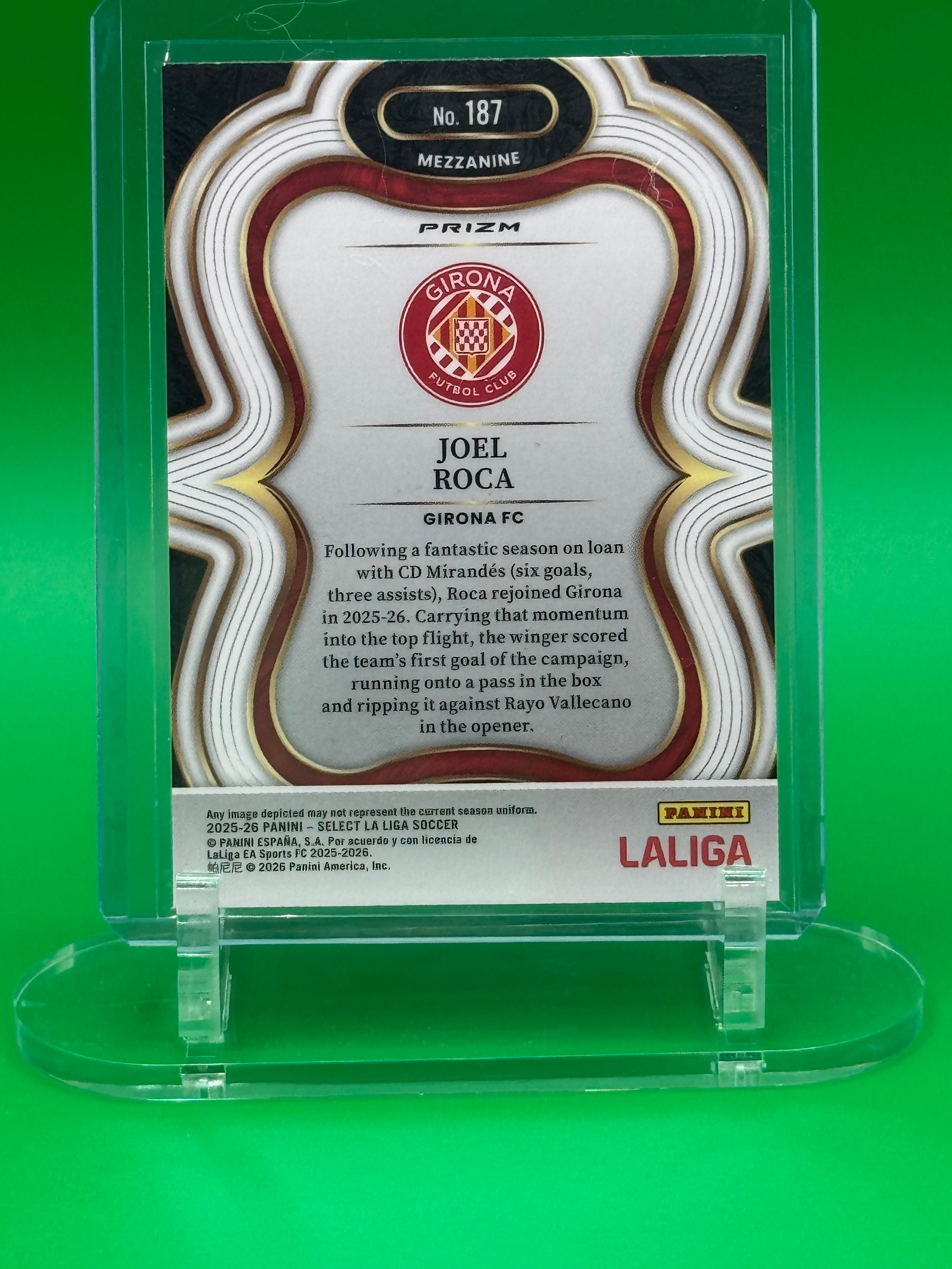 2025-26 Panini Select La Liga White Sparkle -Limited Release JOEL ROCA RC Mezzanine Rookie Girona CF