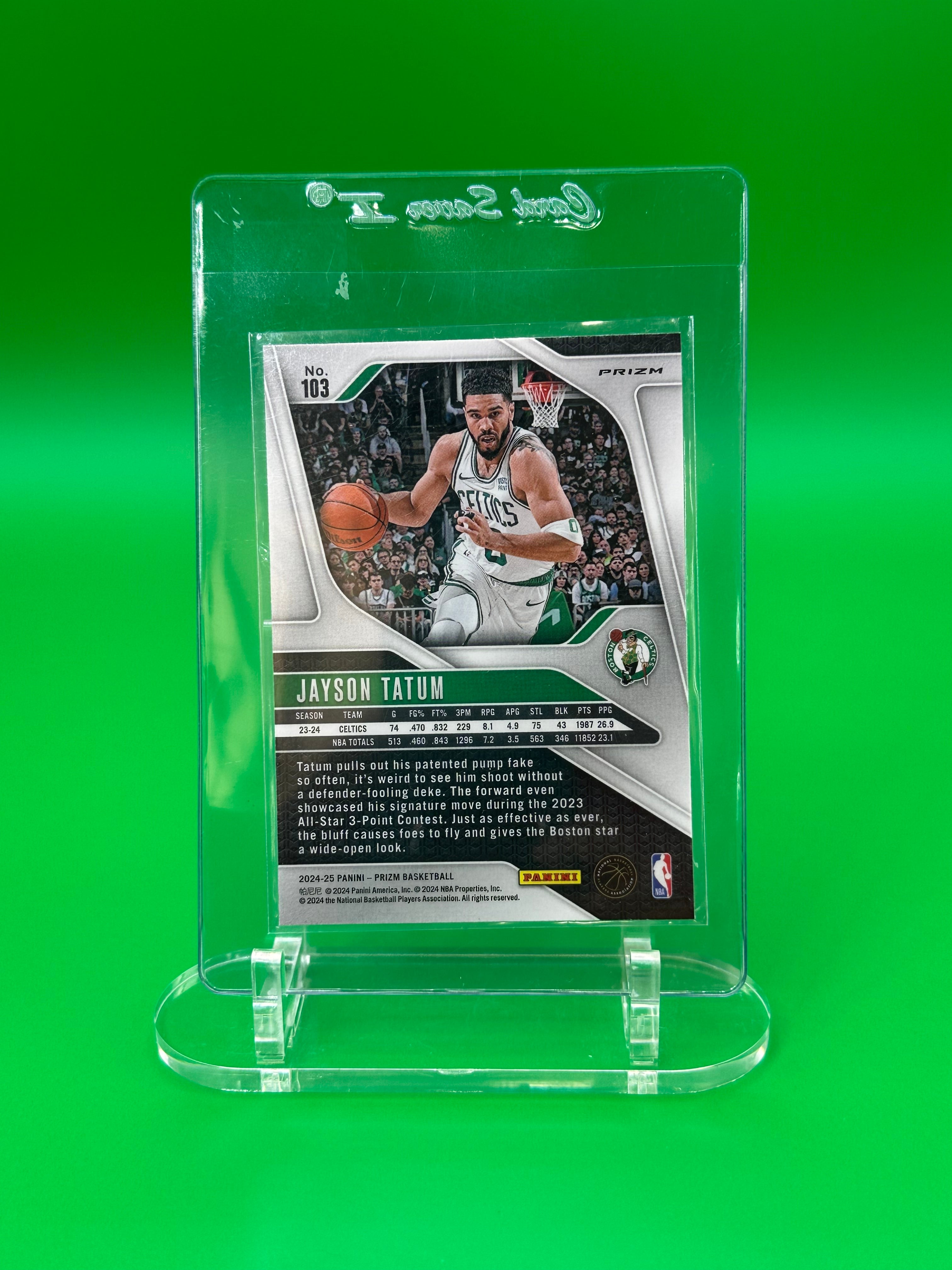 2024-25 Panini Prizm Jayson Tatum Cracked Ice Prizm Boston Celtics