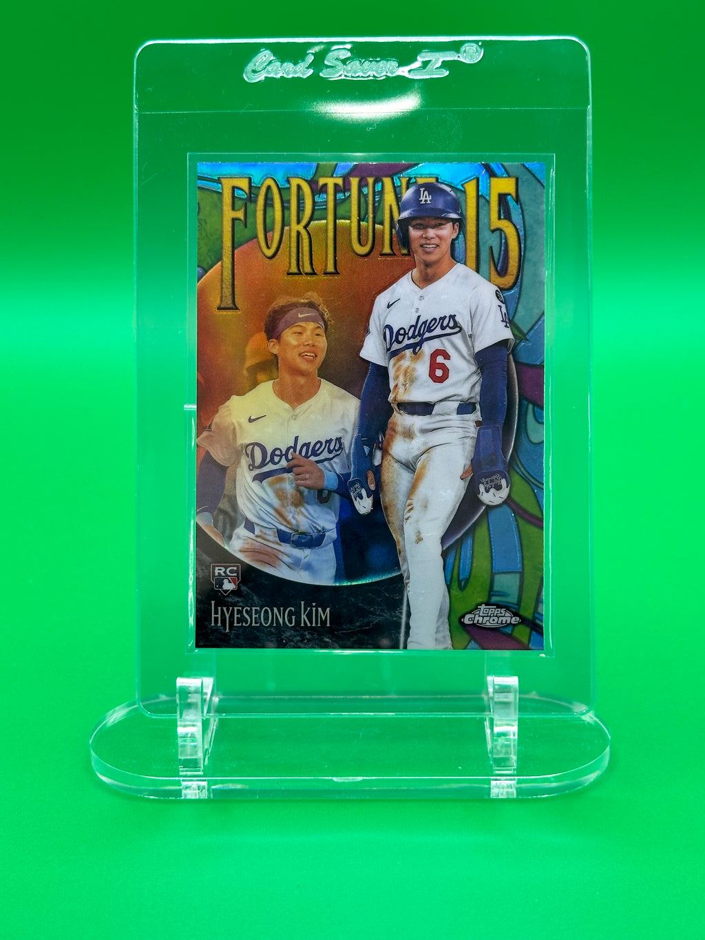 Hyeseong Kim 2025 Topps Chrome Fortune 15 Rookie Insert Baseball Card