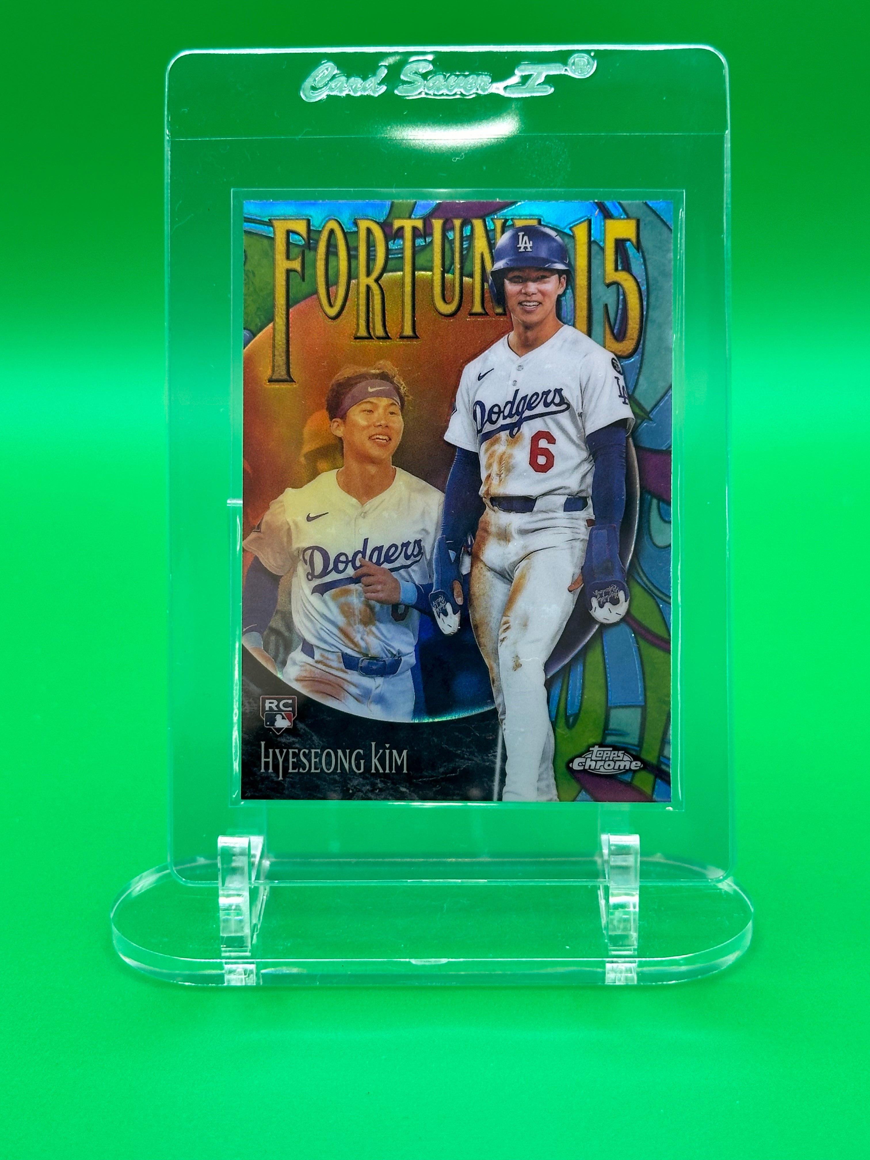 Hyeseong Kim 2025 Topps Chrome Fortune 15 Rookie Insert Baseball Card