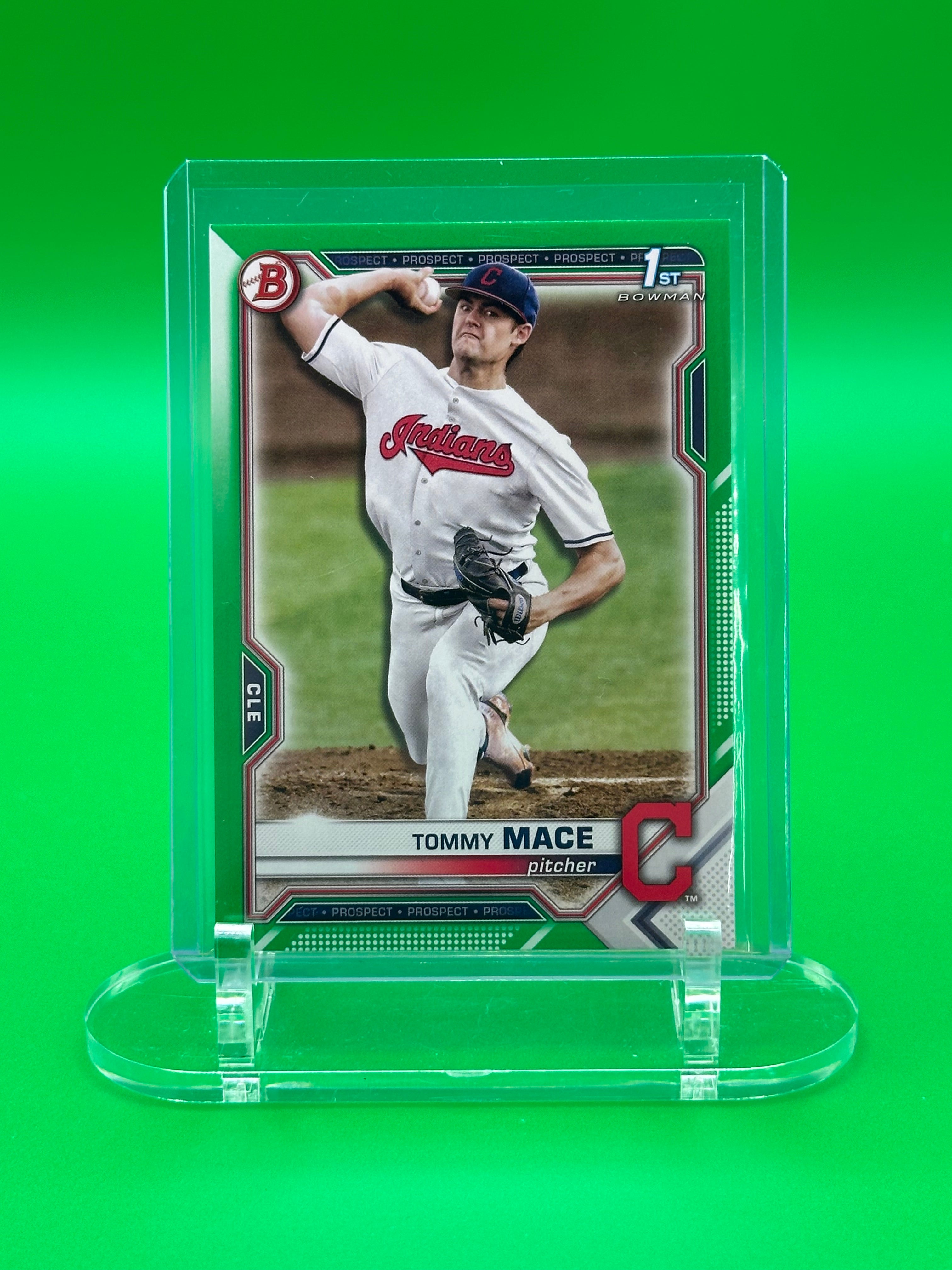 Tommy Mace 2021 Bowman 1st Green Refractor #58/99 Baseball Card