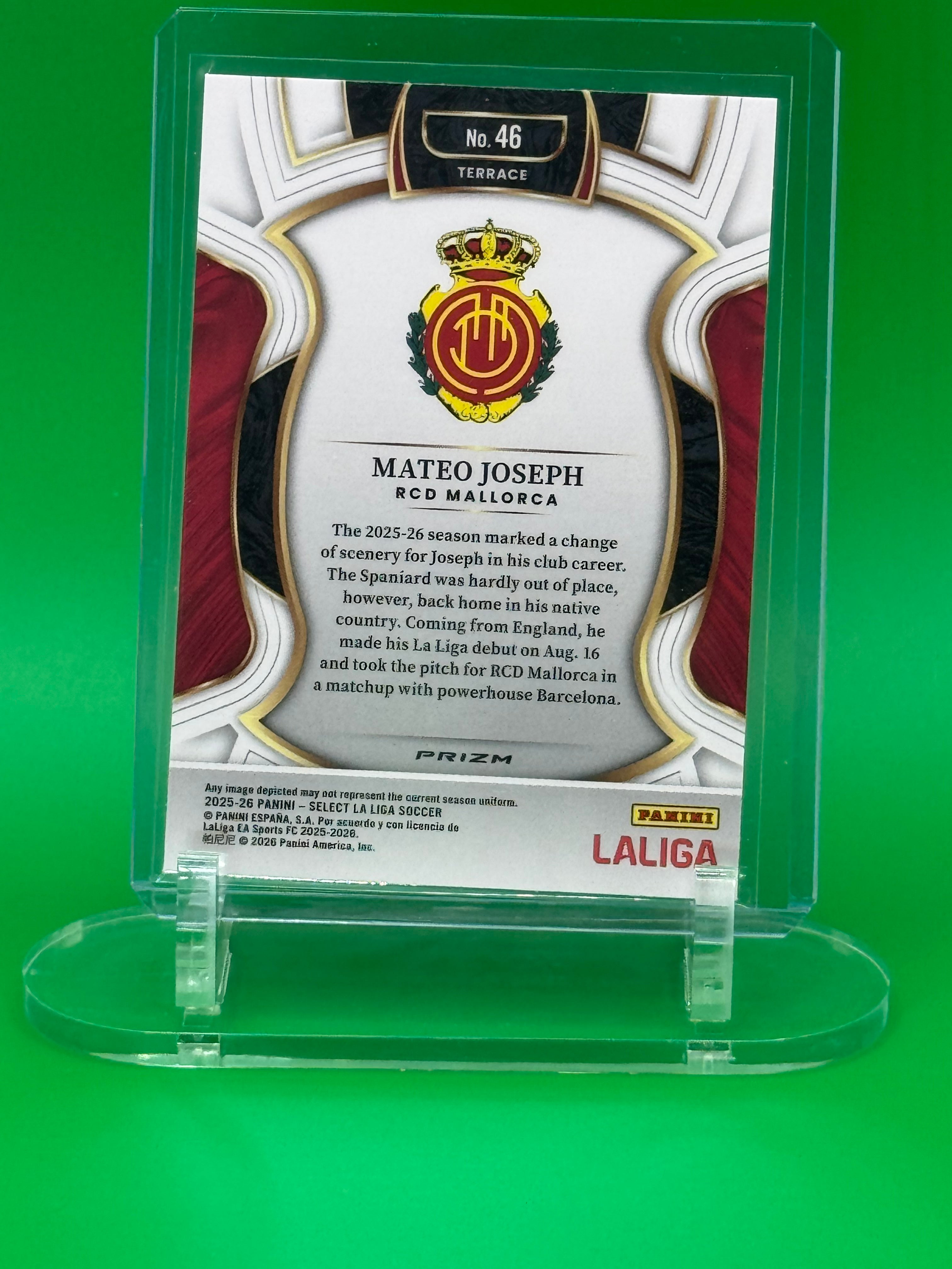 2025-26 Panini La Liga White Sparkle-Limited Release  MATEO JOSEPH RC Terrace RCD Mallorca EA Sports