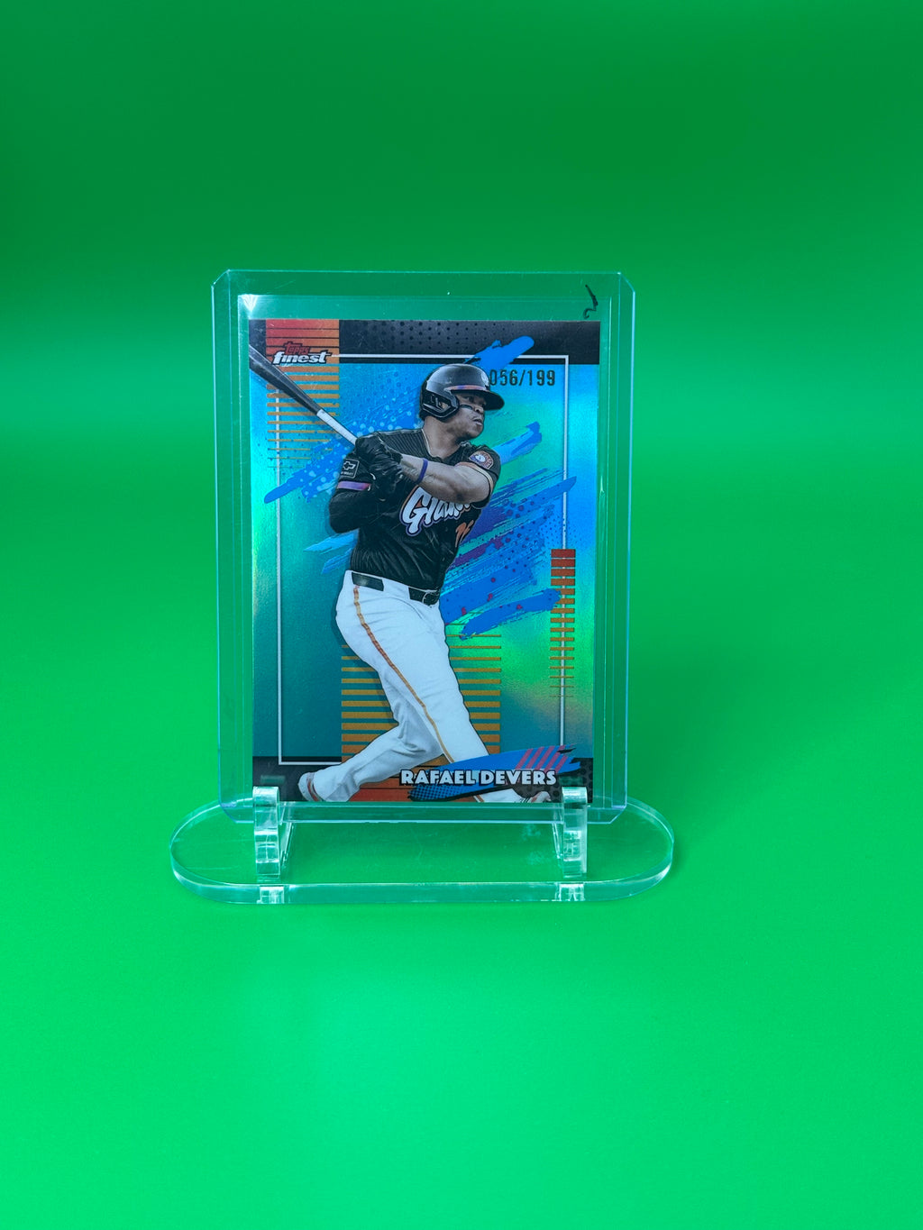 2026 Topps Finest Rafael Devers Uncommon Aqua Refractor #56/199