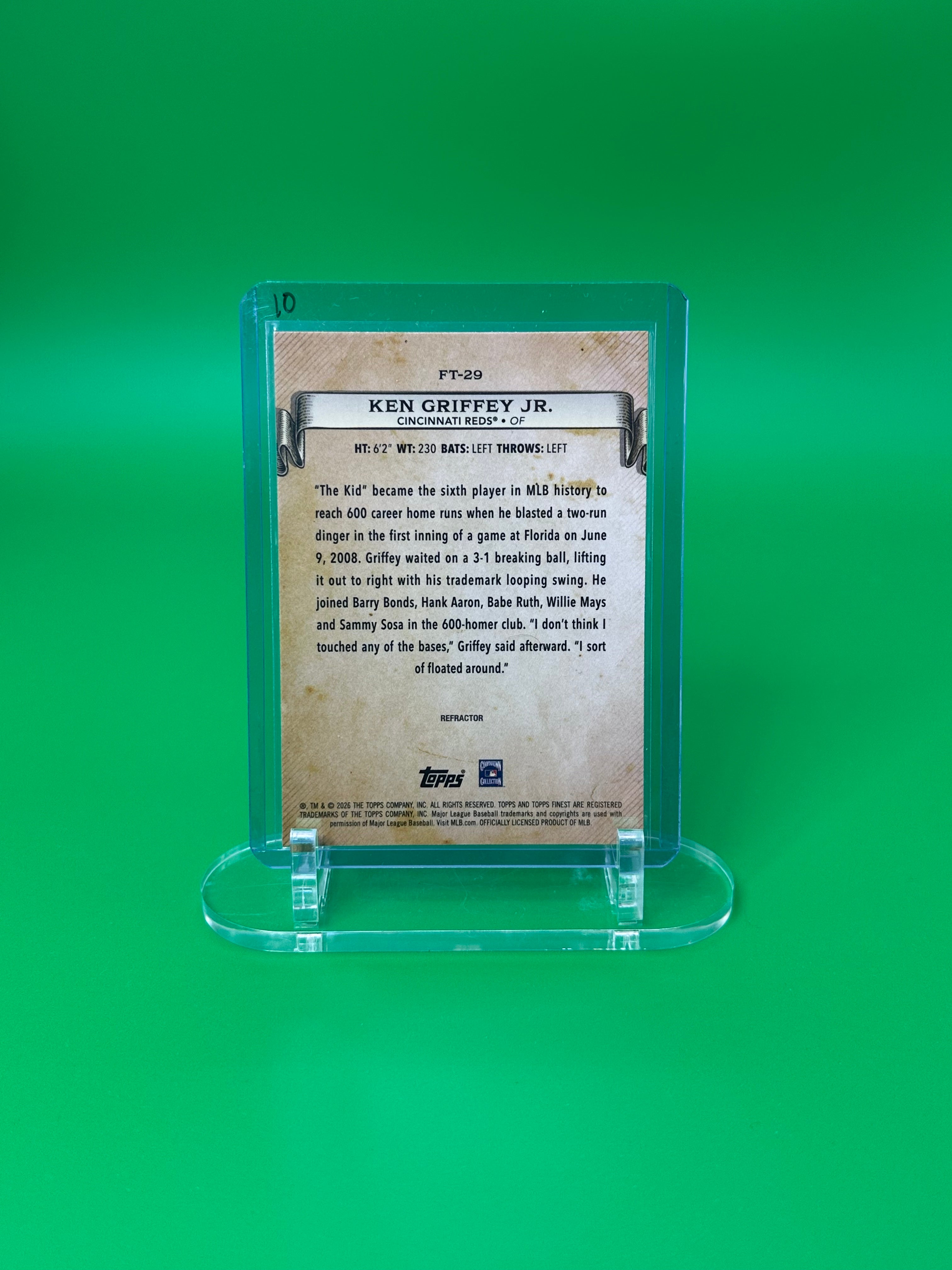 2026 Topps Finest Ken Griffey Jr. Timelines Refractor