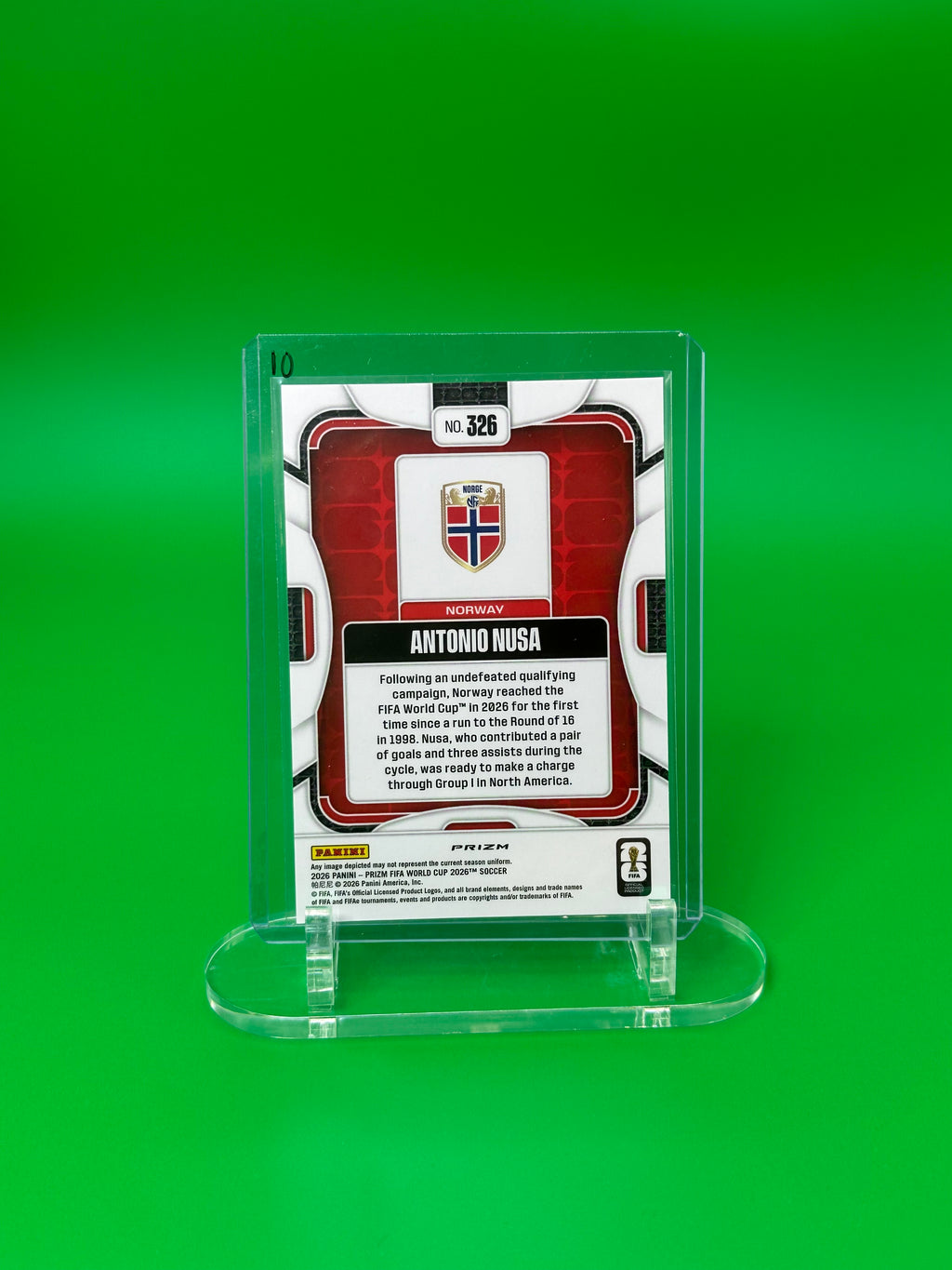 2026 Panini Prizm FIFA World Cup Antonio Nusa Wave Prizm