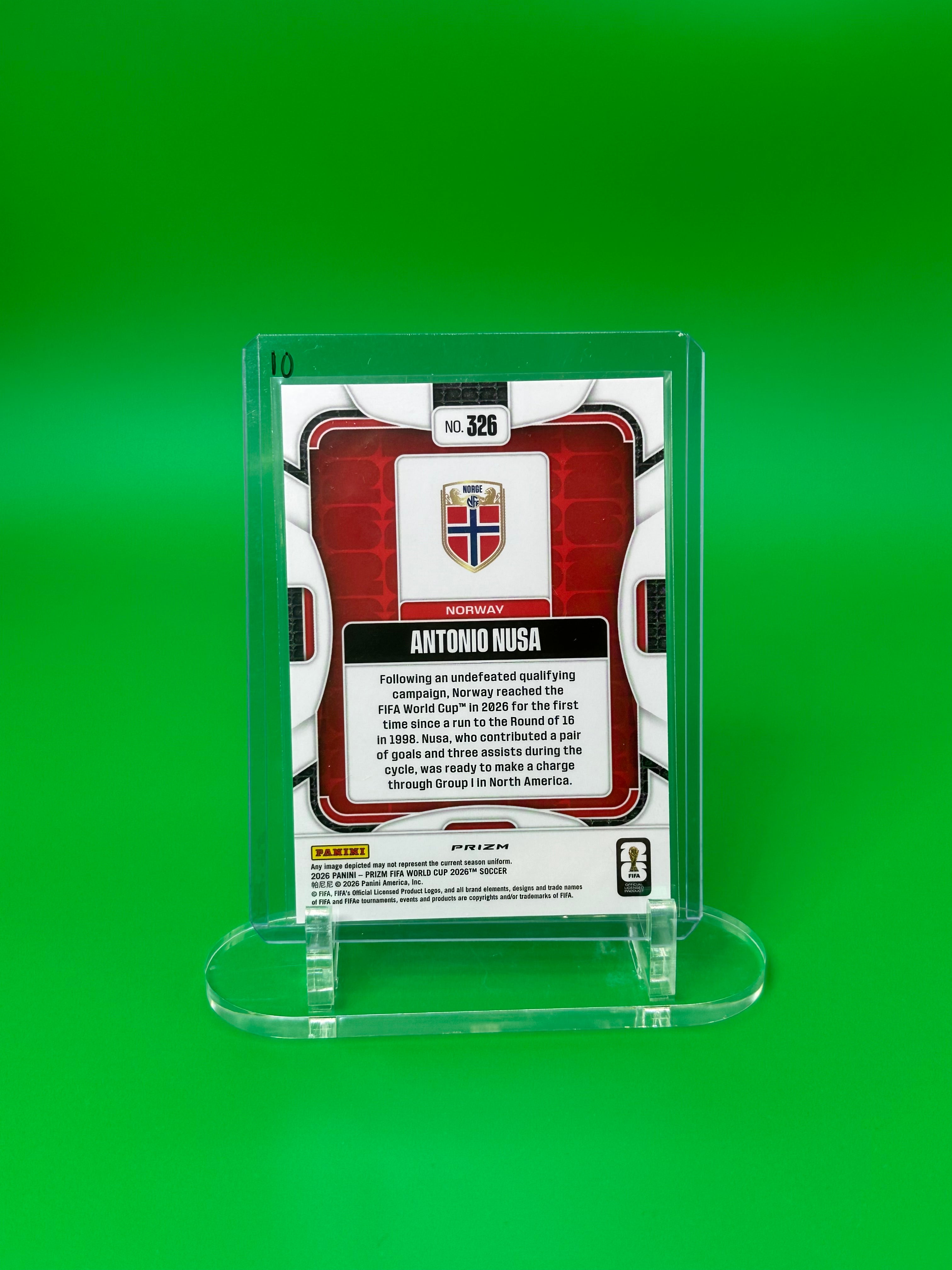 2026 Panini Prizm FIFA World Cup Antonio Nusa Wave Prizm