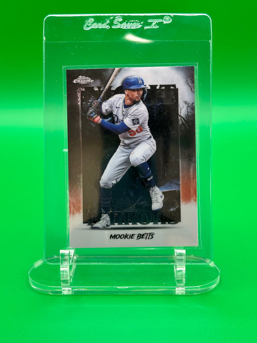 Mookie Betts 2025 Topps Chrome Night Terrors Insert Baseball Card