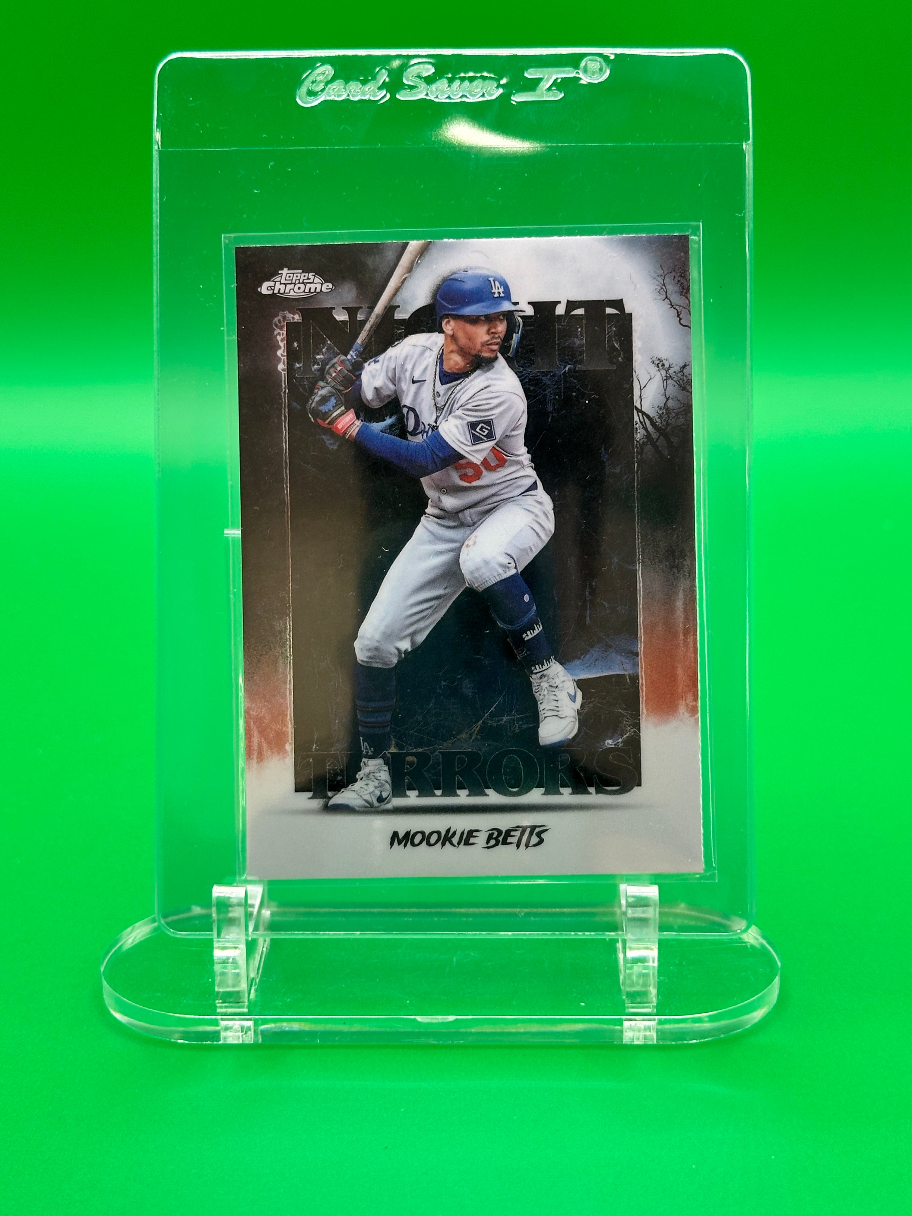 Mookie Betts 2025 Topps Chrome Night Terrors Insert Baseball Card