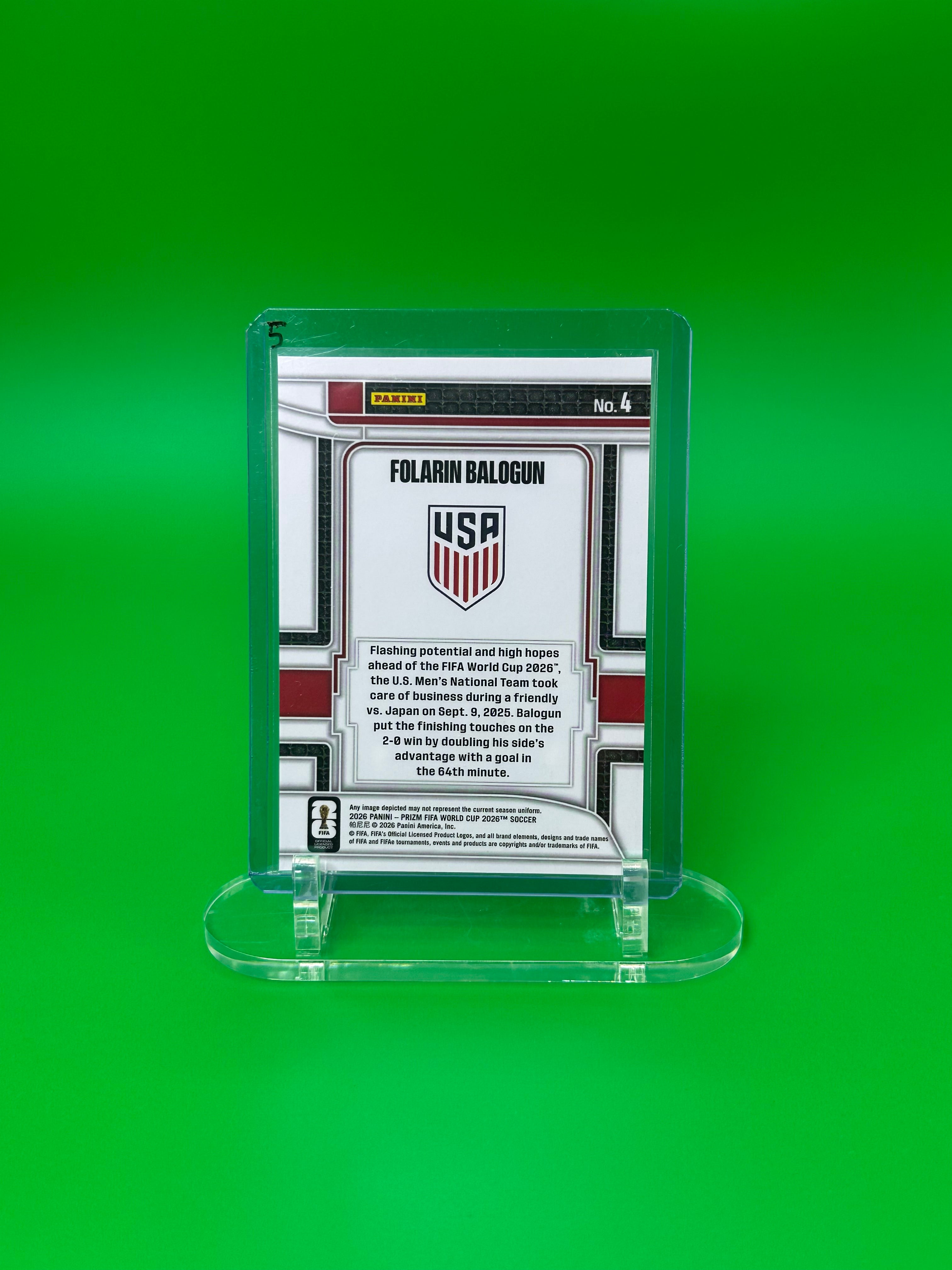 2026 Panini Prizm FIFA World Cup Folarin Balogun Scorers Club